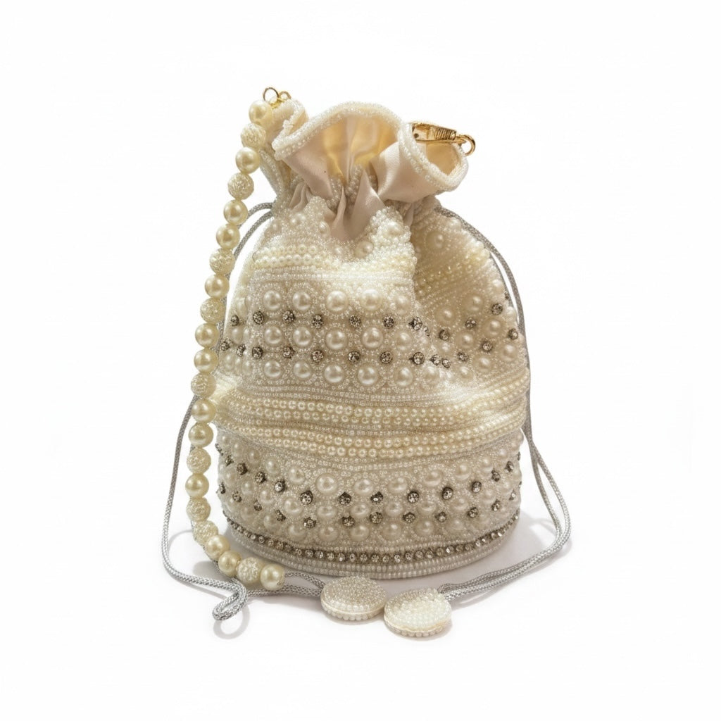 DT Heavy Beaded Potli Bags - Vintage India NYC