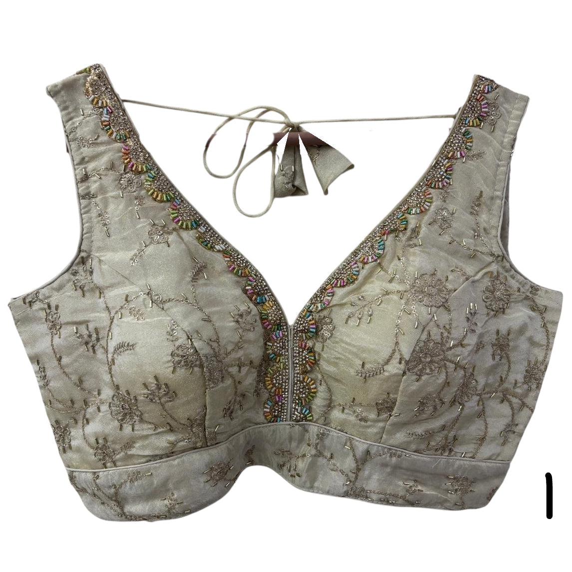 Q Ivory Light Gold Choli Blouses-Various