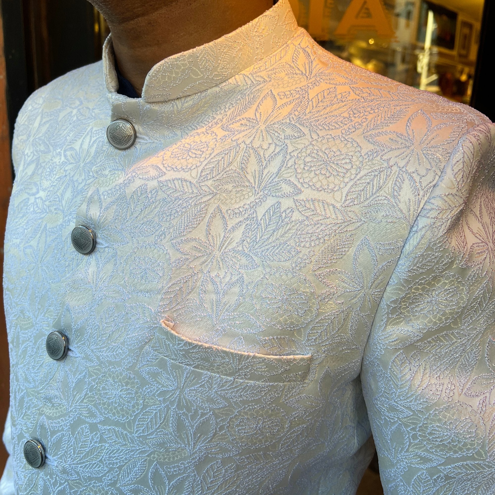 Ivory SIlver Embroidered Jodhpuri Jacket