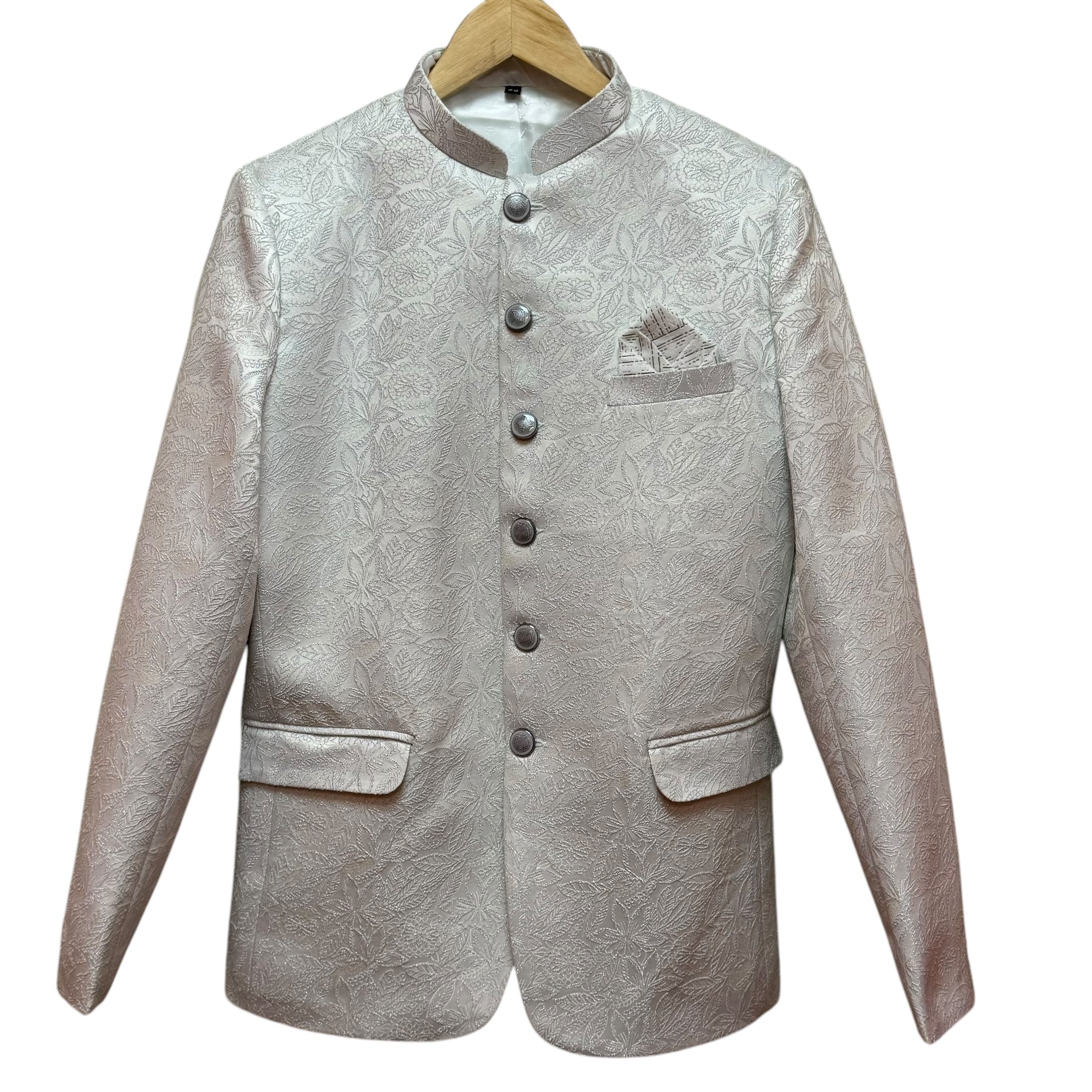 Ivory SIlver Embroidered Jodhpuri Jacket