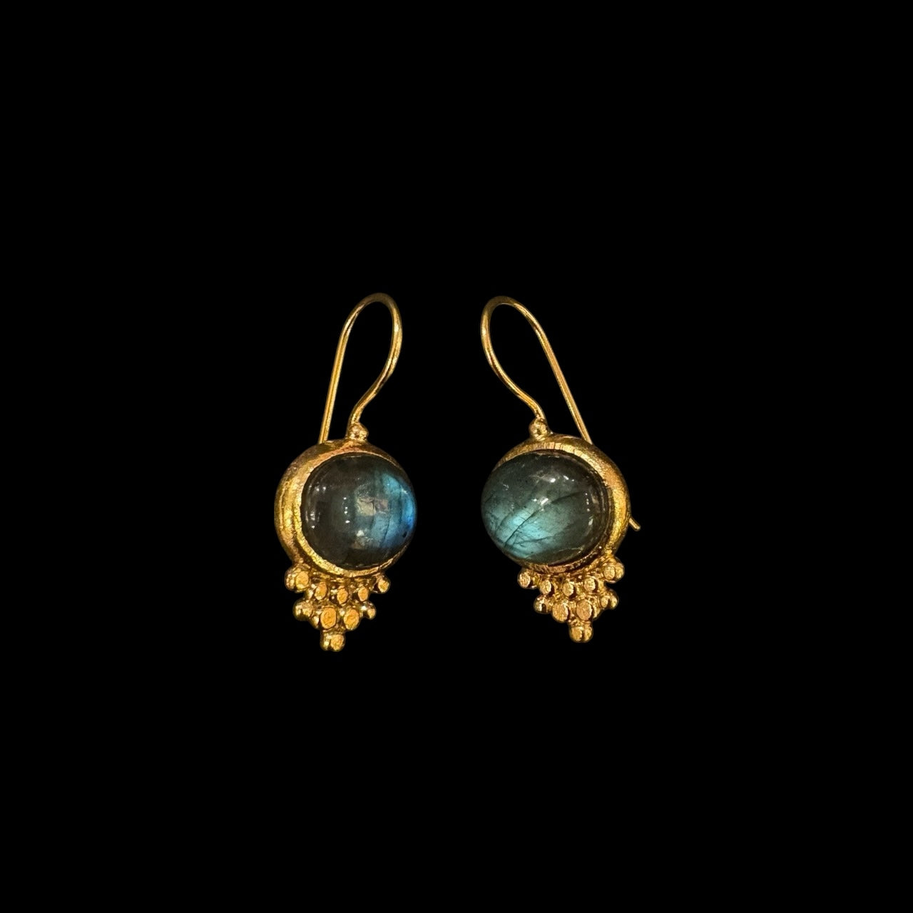 MK Semi Precious Drop Earrings - Vintage India NYC