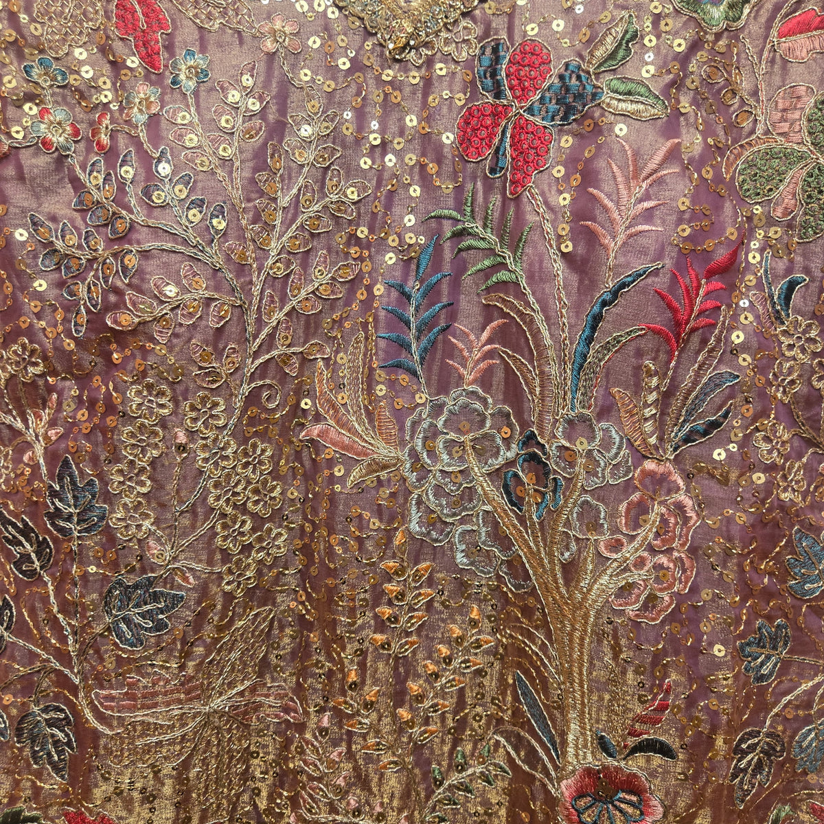 Iridescent Embroidered Gharara Sets-Colors - Vintage India NYC