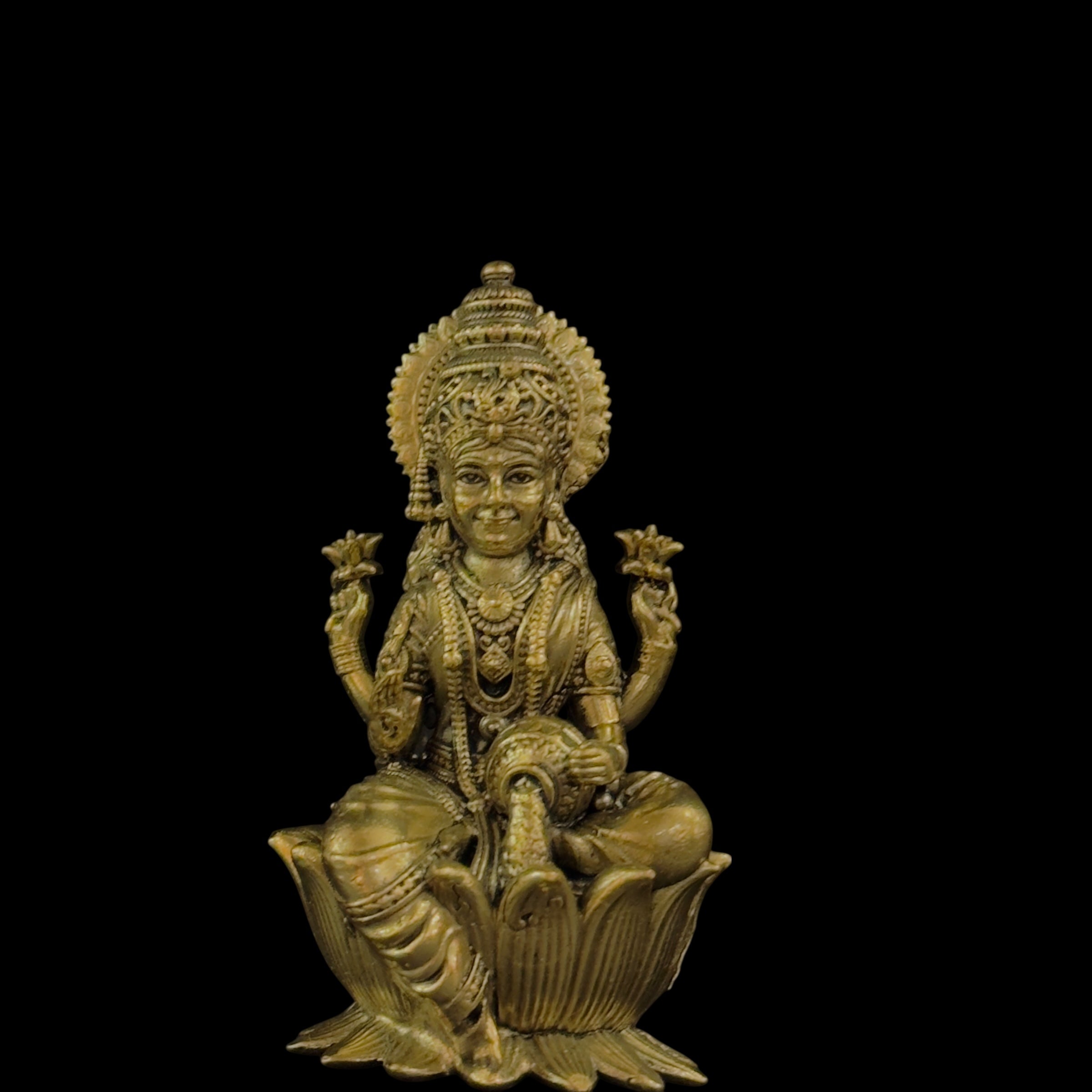 GM Fine Brass Lakshmi Ganesh Saraswati 3in