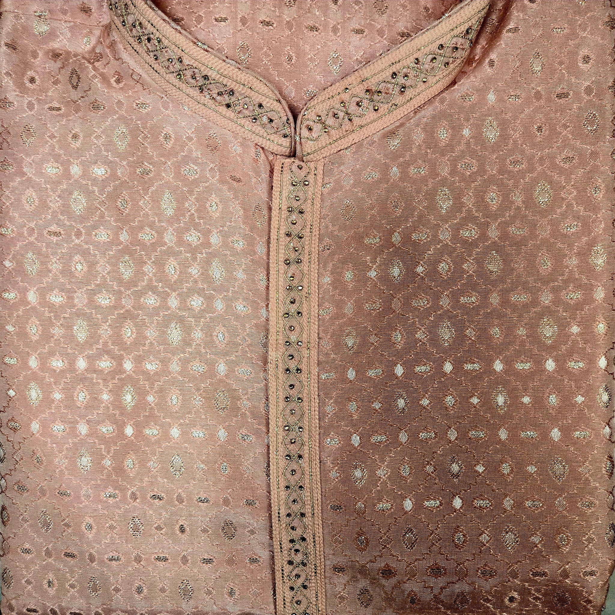 Tile Motif Jacquard Kurta-Colors