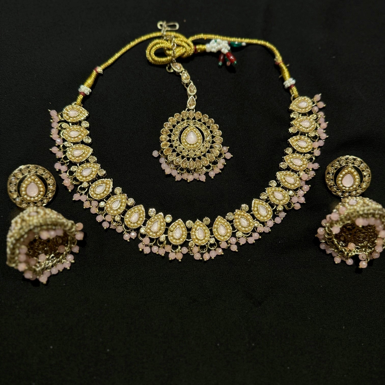 Teardrop Jhumka Necklace Sets-Many Colors