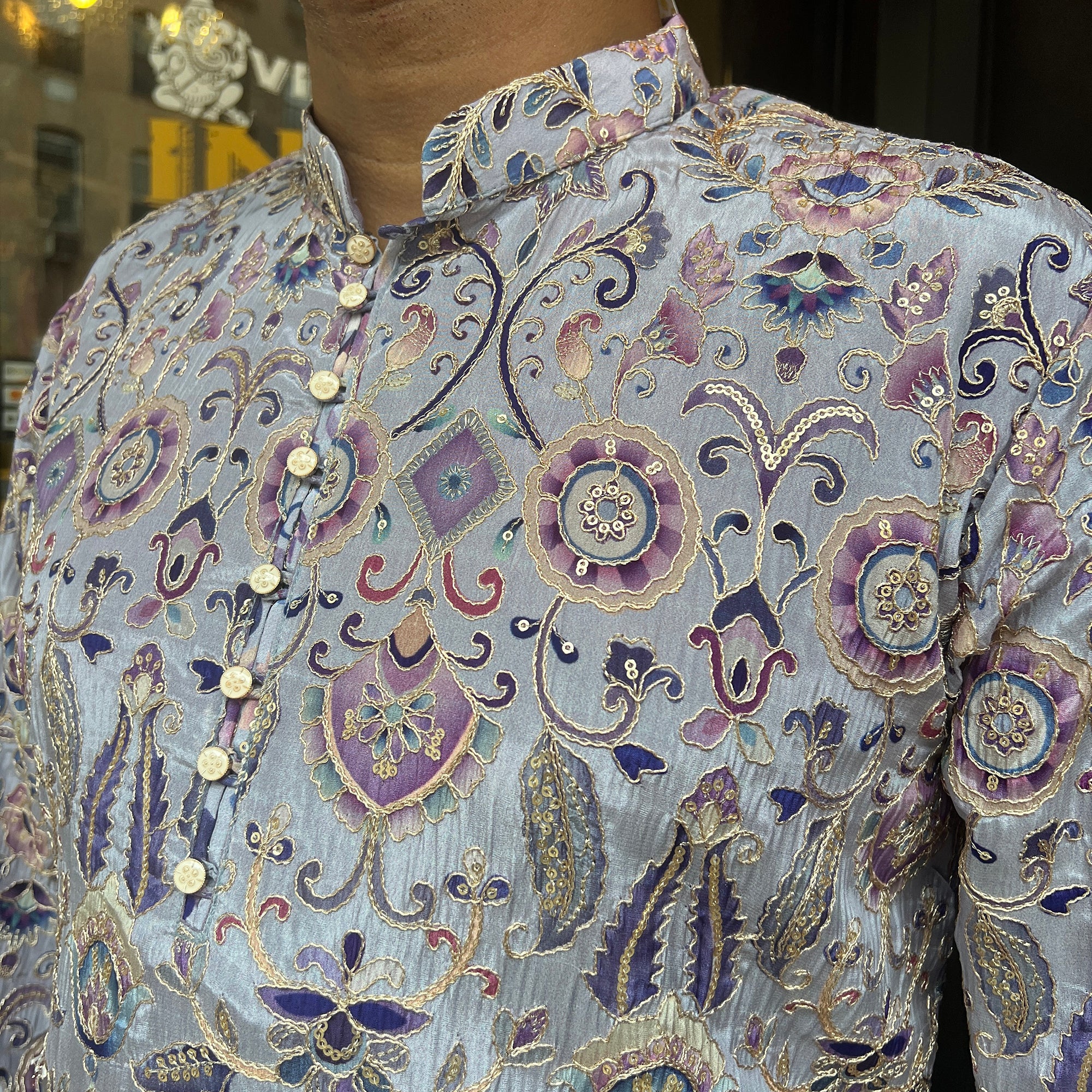 Dusty Lilac Floral Kurta