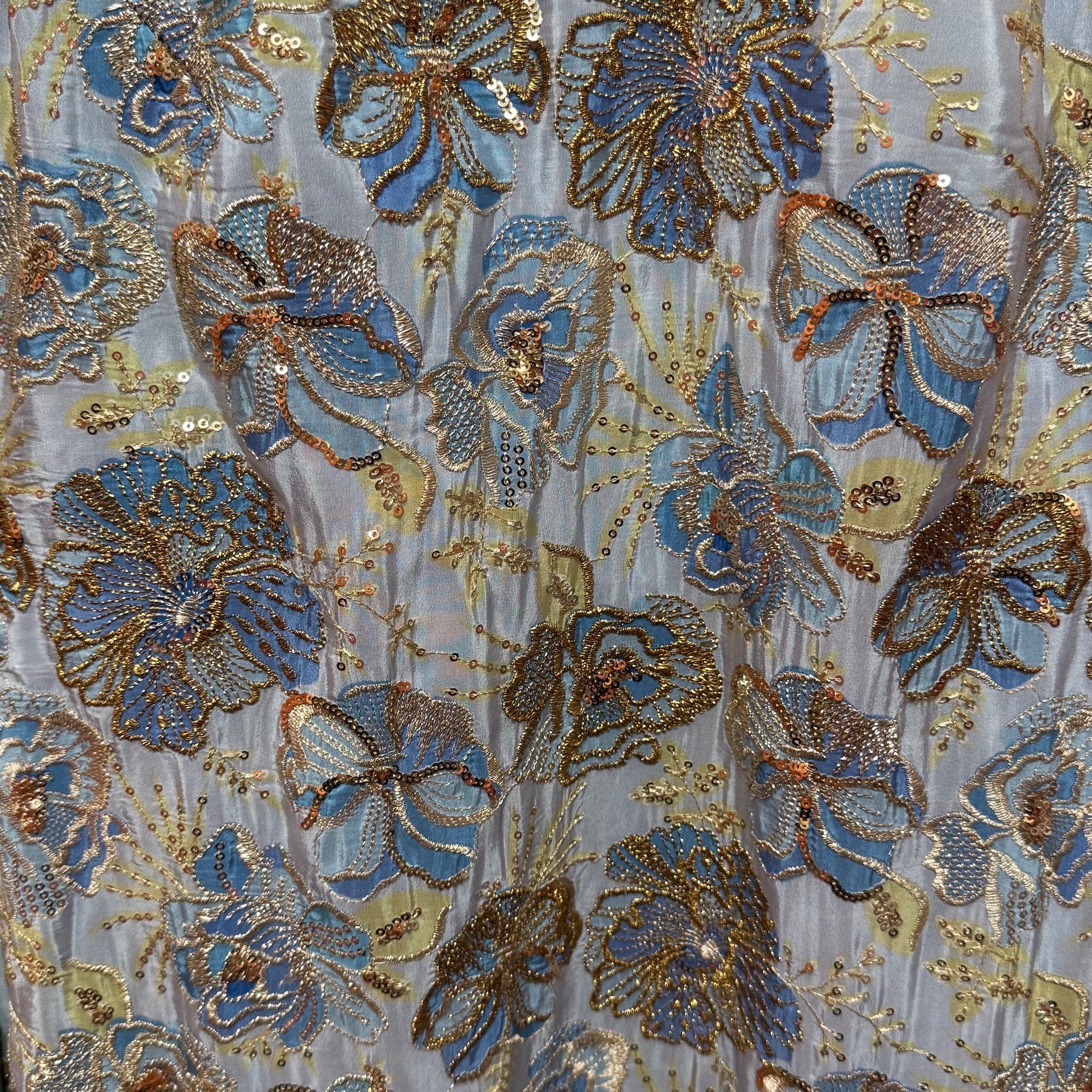 Chintz Flower Embroidered Gharara Sets-Colors