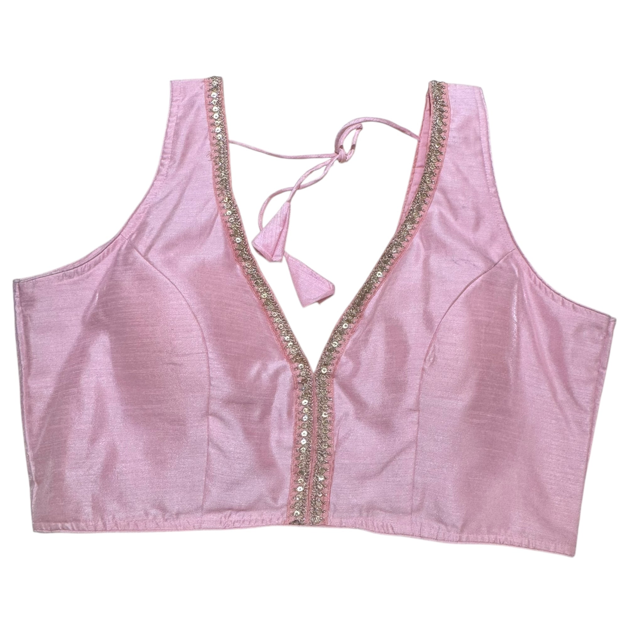 Plus Size Sleeveless V Neck Blouse -Size 48-Colors