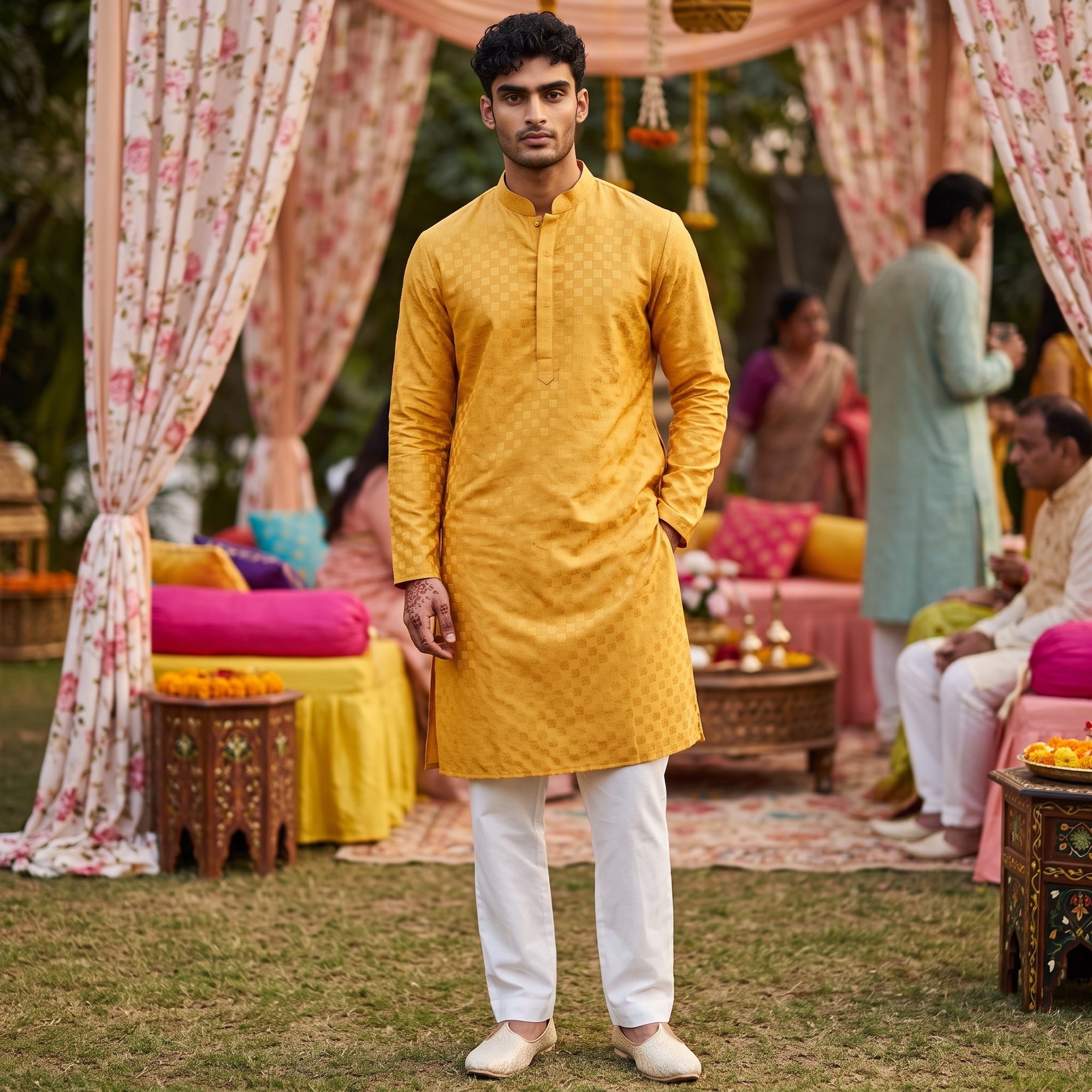 Cotton Flower Kurta-Colors