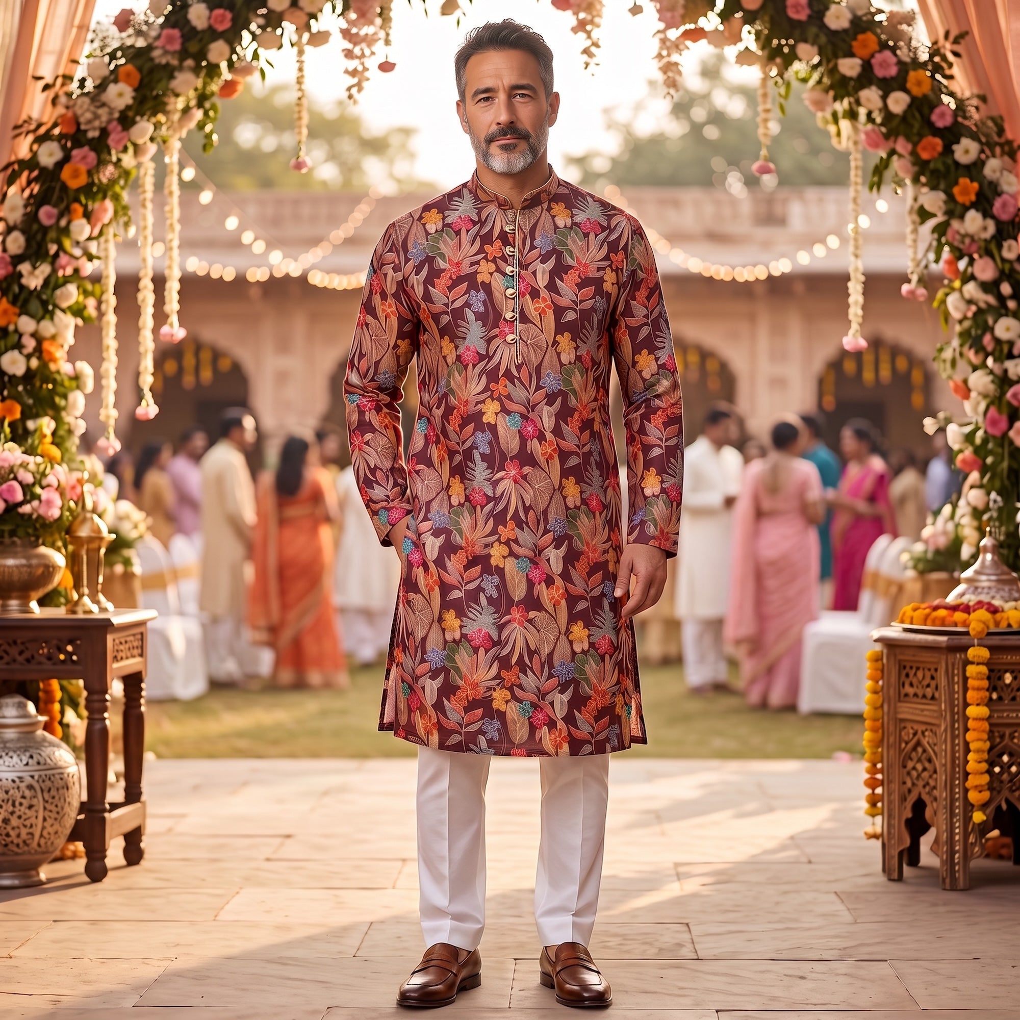 Leaf Print Kurta-Colors