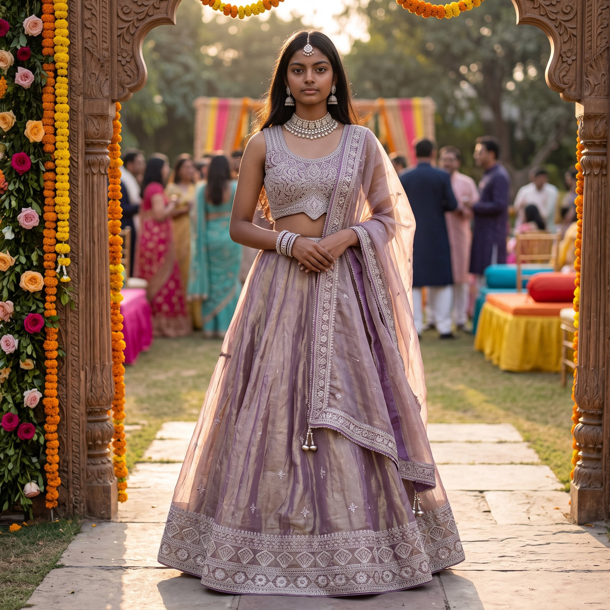 Iridescent Lehenga Sets-Colors