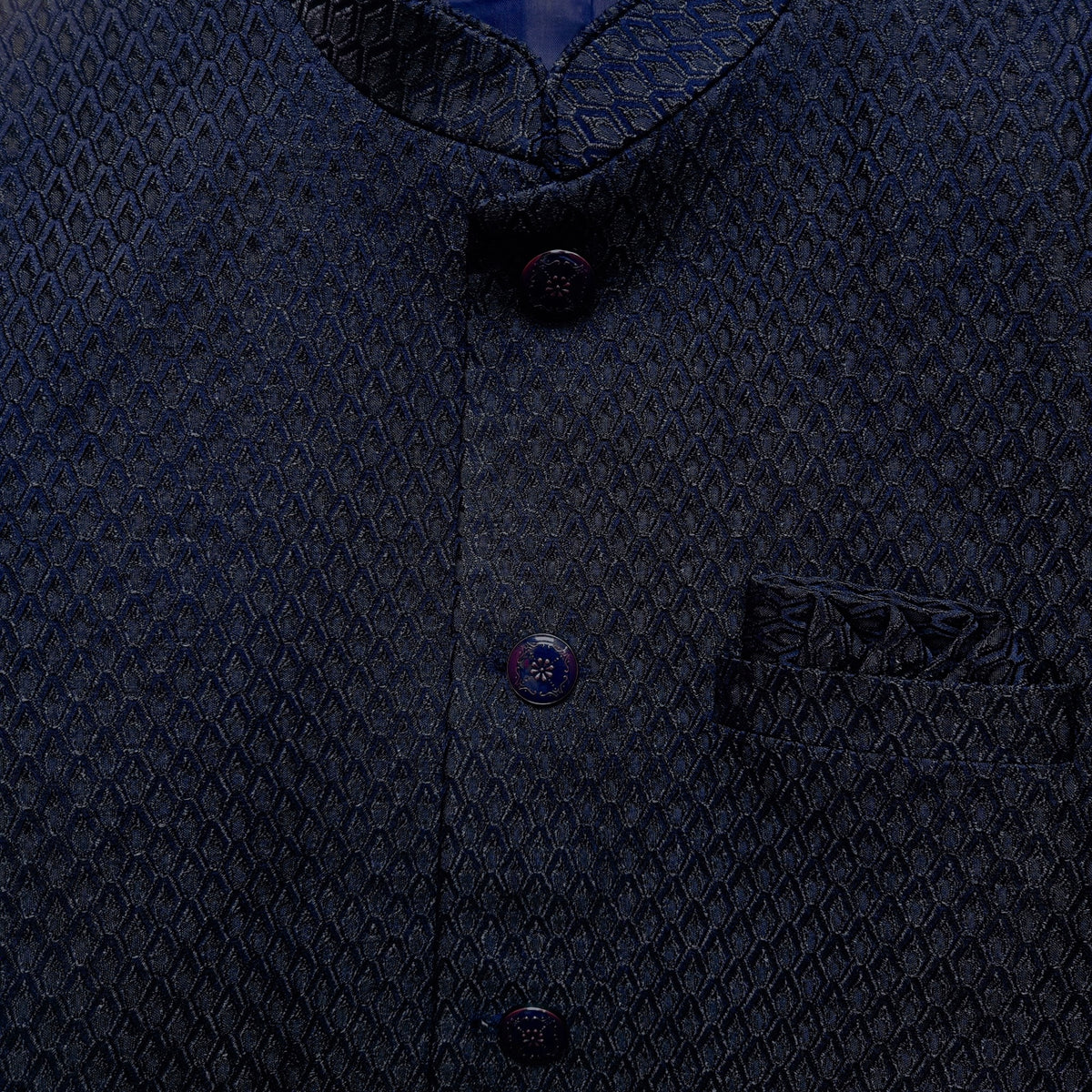 Midnight Blue Small Diamond Jodhpuri Jacket