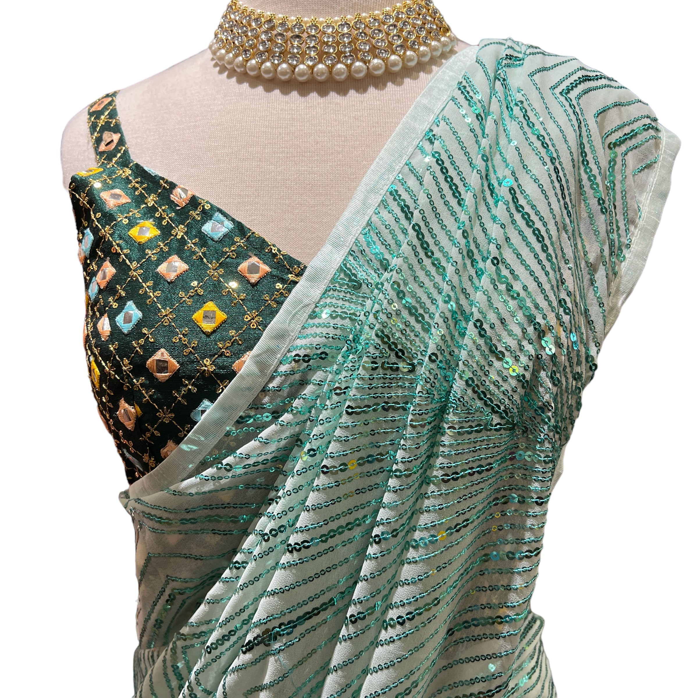 Sequin Sarees-7 colors - Vintage India NYC