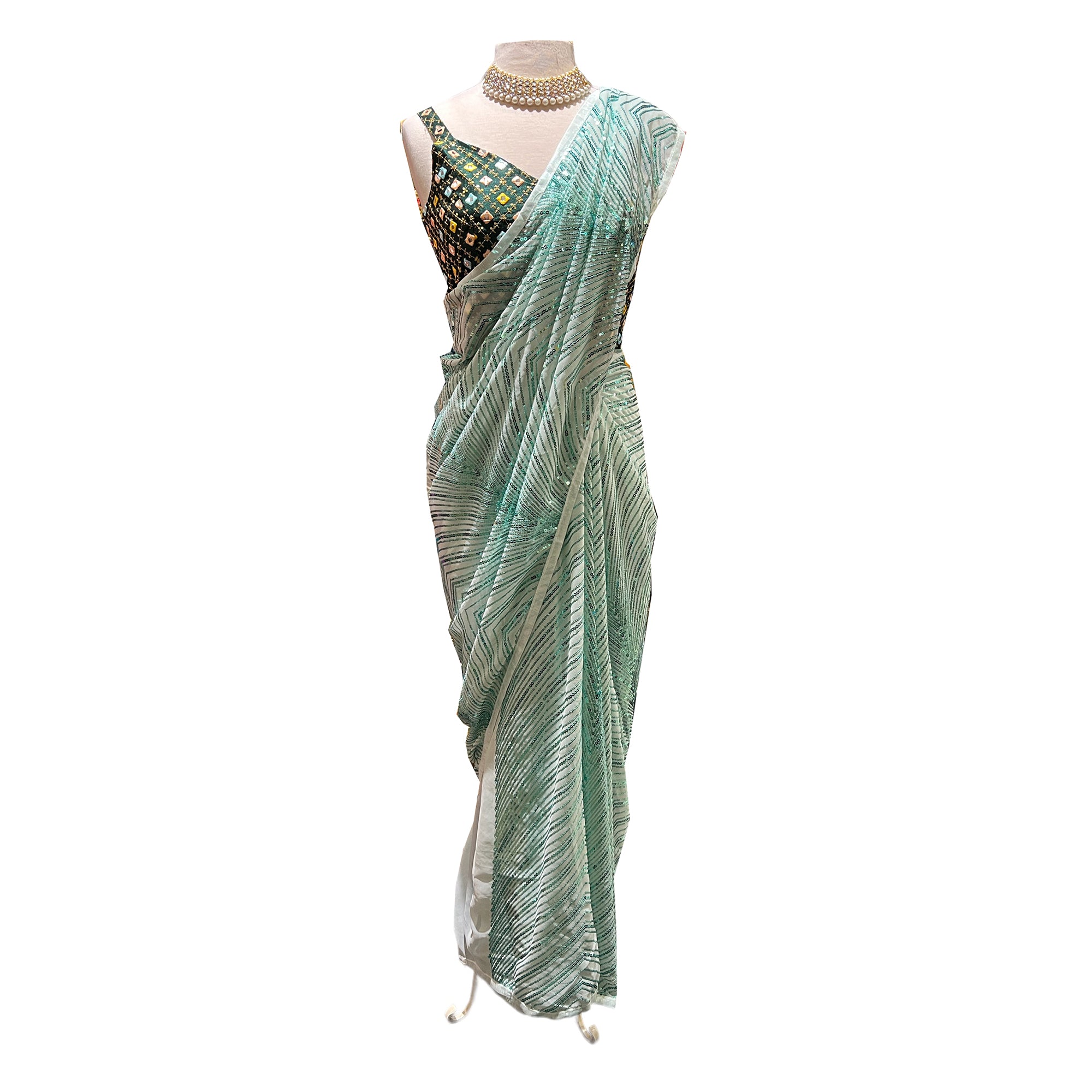 Sequin Sarees-7 colors - Vintage India NYC