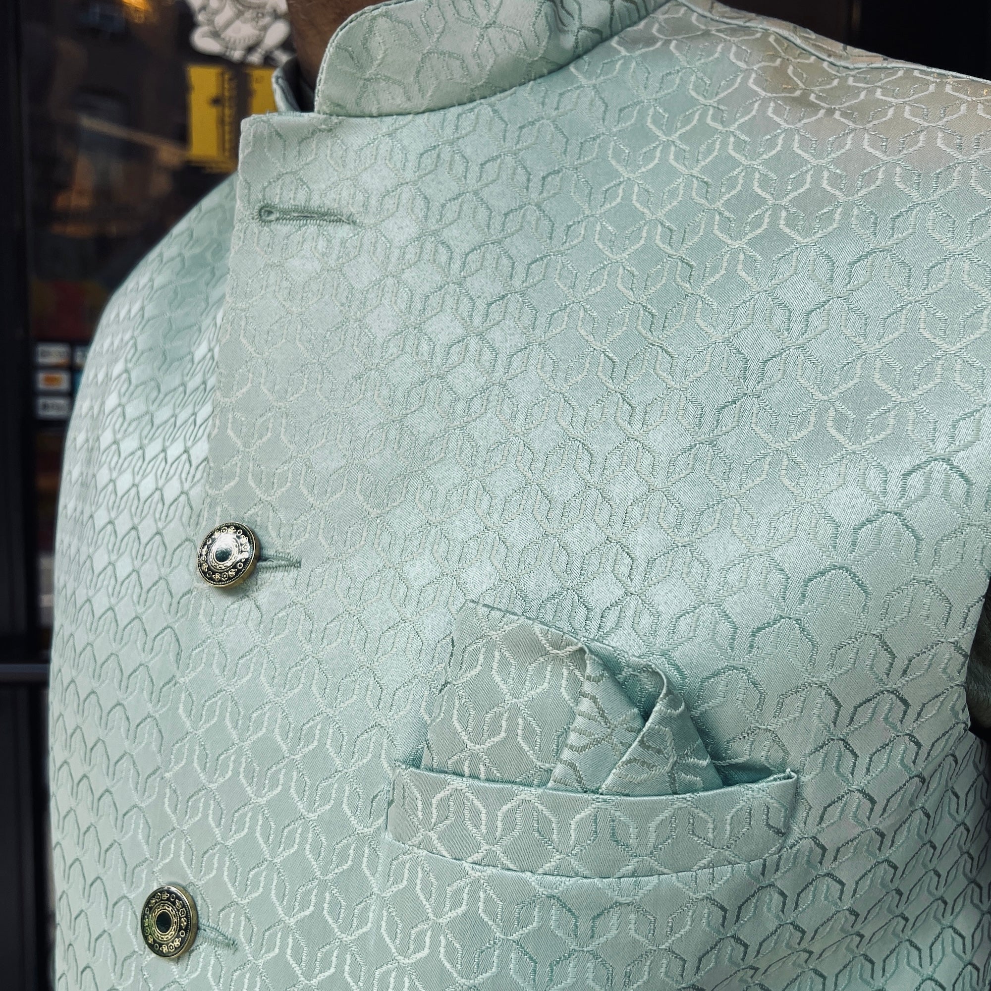 Mint Geometric Vest