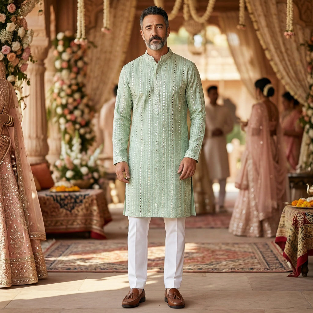 DT Pastel Lucknowi Kurtas-Colors - Vintage India NYC