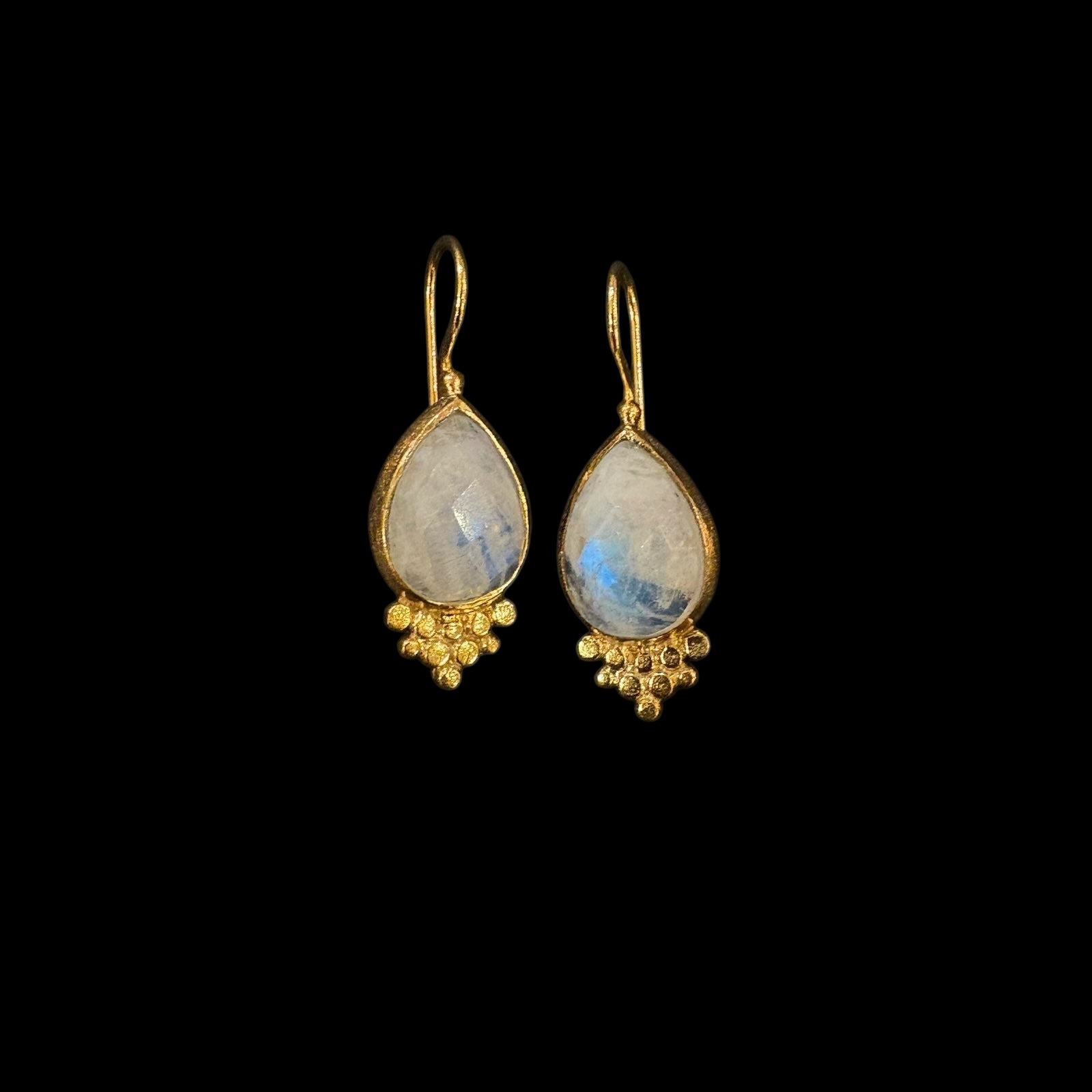 MK Semi Precious Drop Earrings - Vintage India NYC