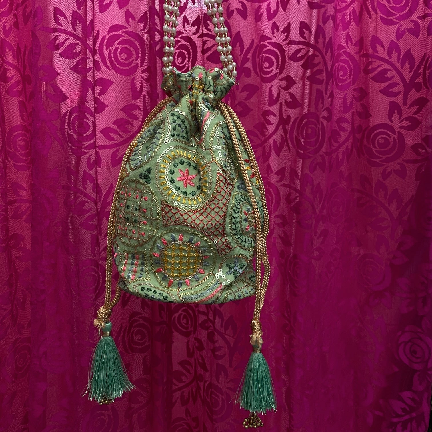 Potli Bags-Multicolor Embroidery