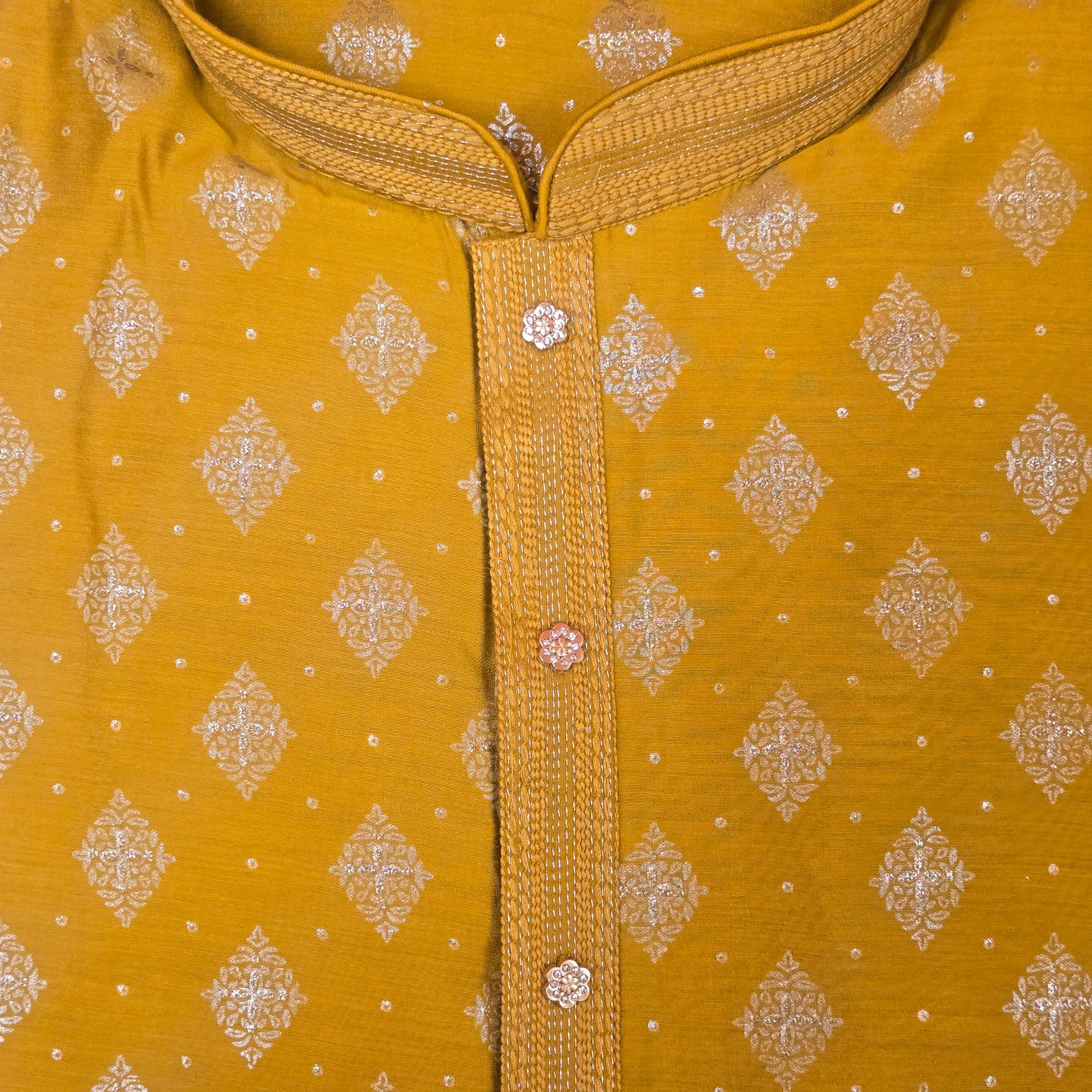 Mustard Diamond Kurta - Vintage India NYC