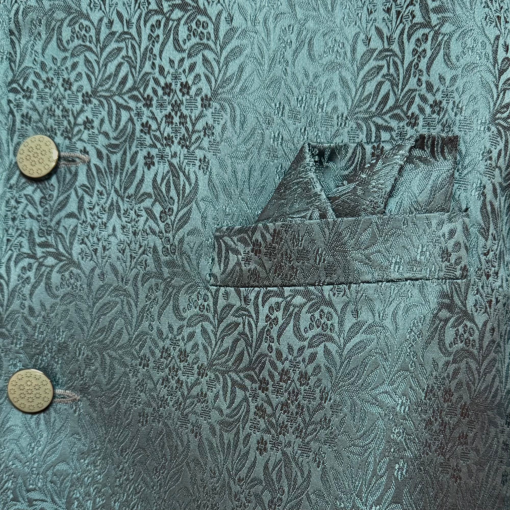 Leaf Jacquard Jodhpuri Jacket-Colors