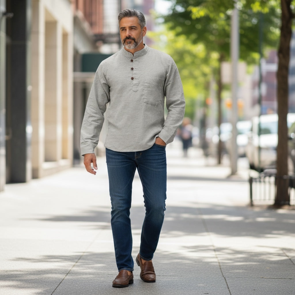 Thin Nepali cotton shirt-10 Colors - Vintage India NYC