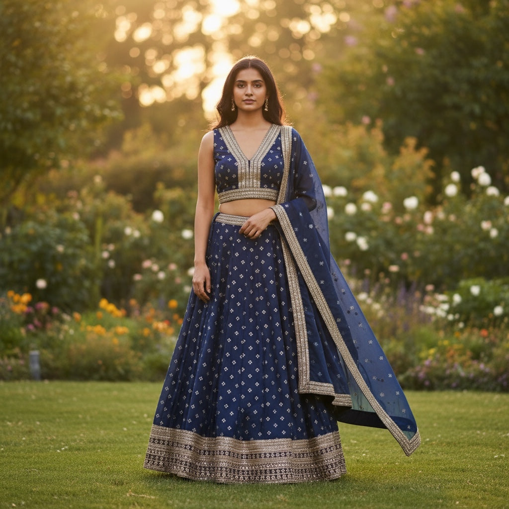 Bandhani Print Lehengas-2 Colors