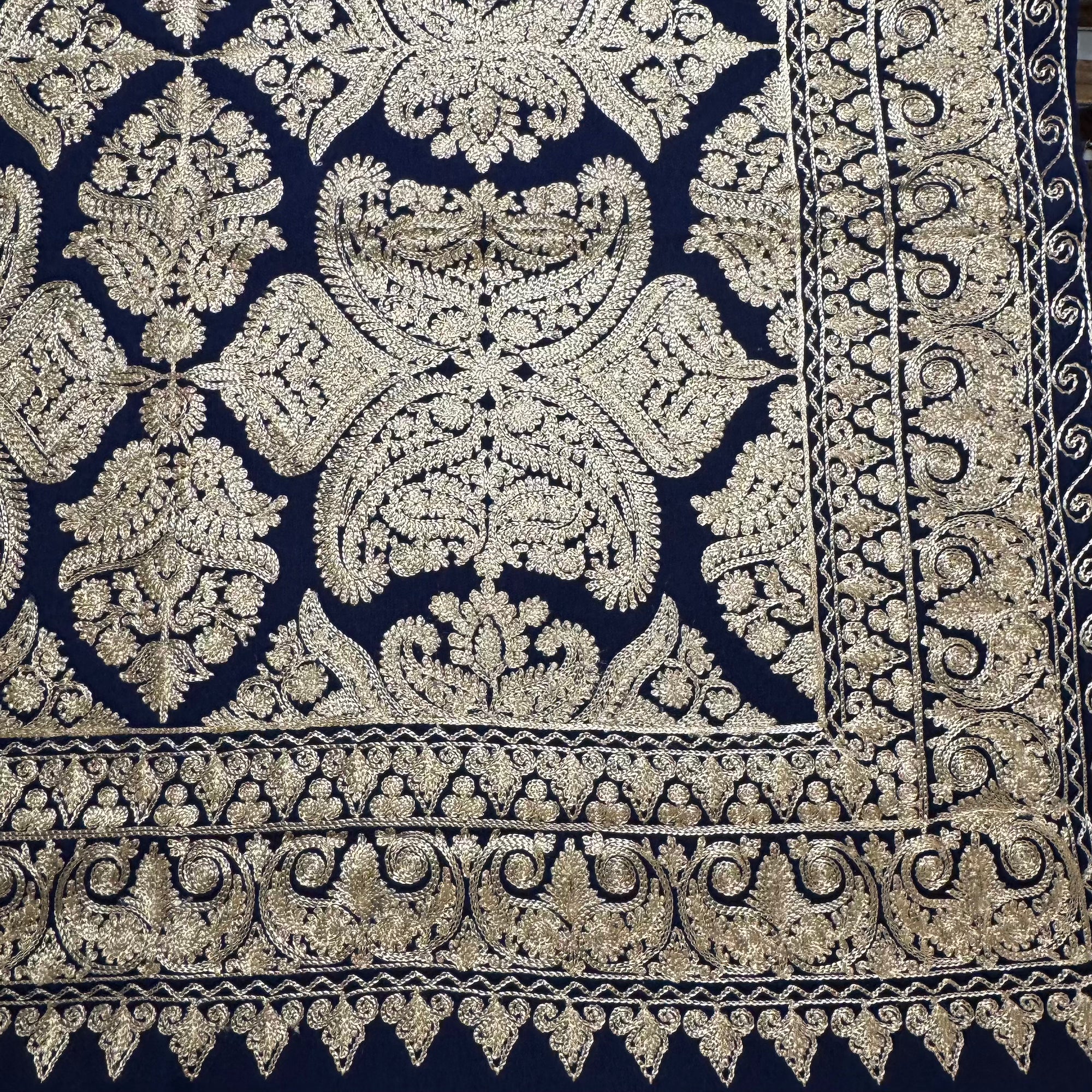 Fine Quality Kashmir Embroidered Wool Shawls - 5 Colors