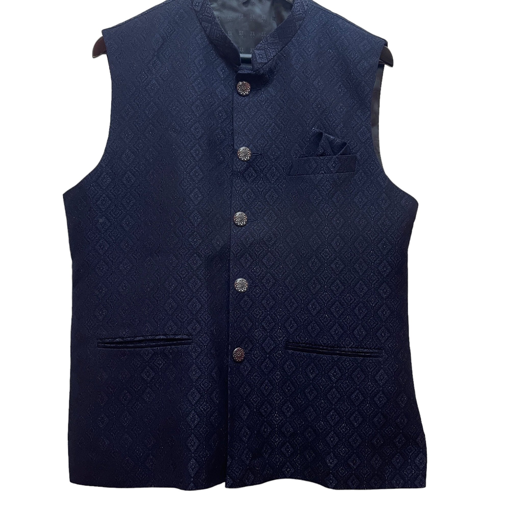 Diamond Vine Jacquard Vest-2 Colors