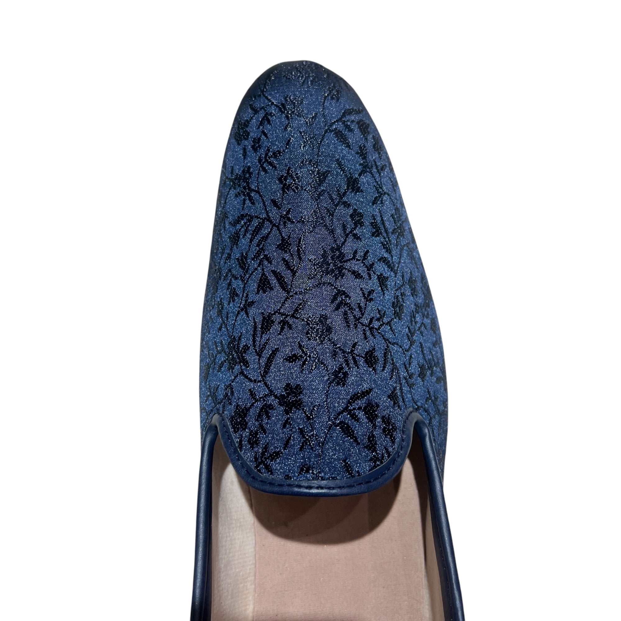 Navy Floral Jacquard Loafer