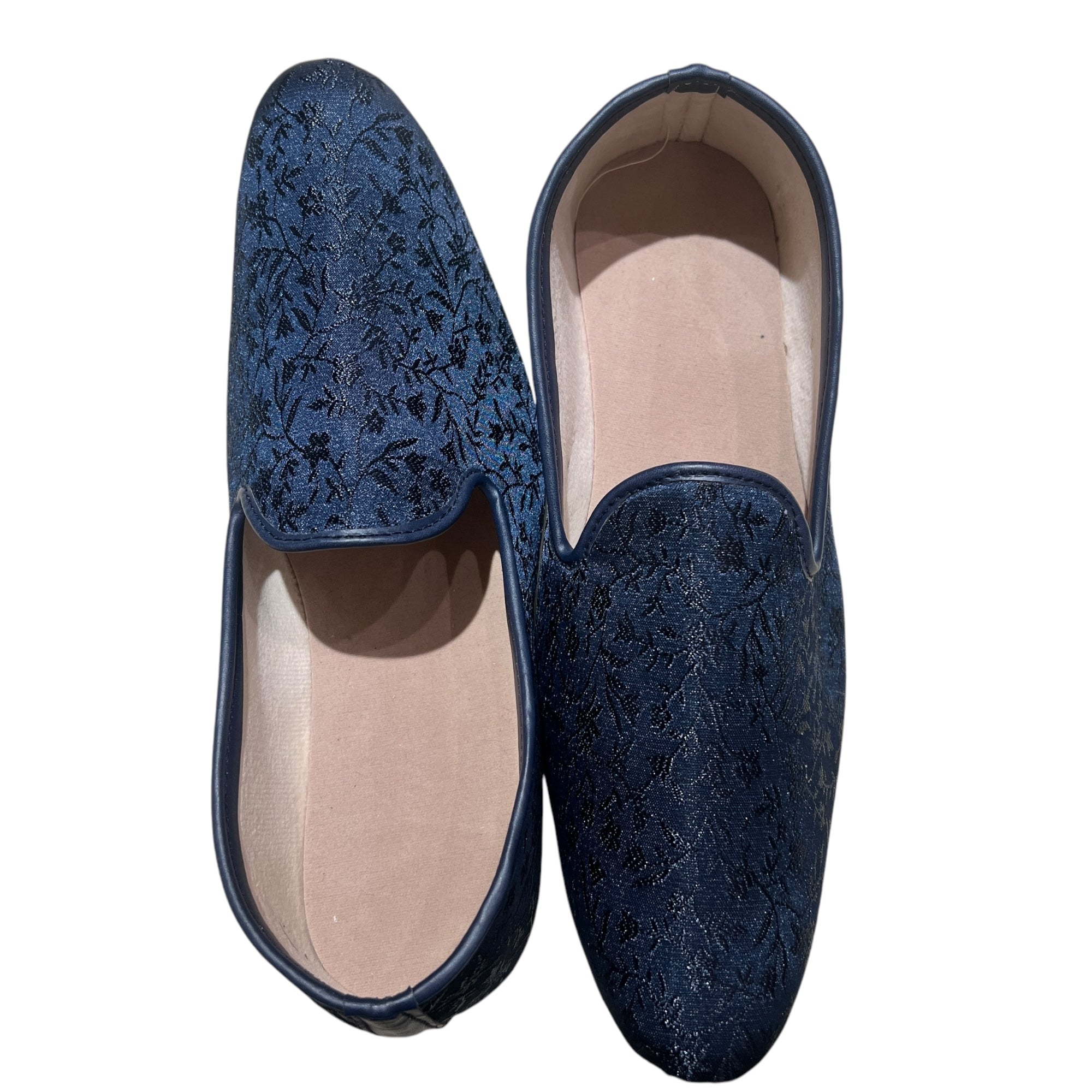 Navy Floral Jacquard Loafer