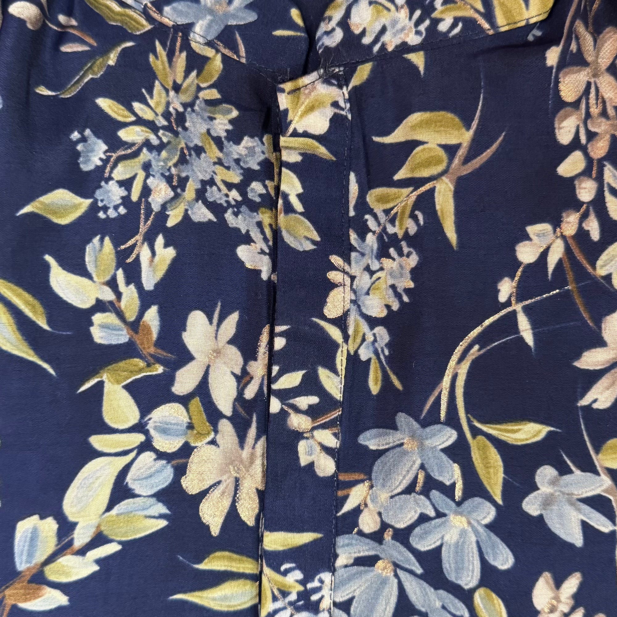 Navy Floral Print Kurta 2