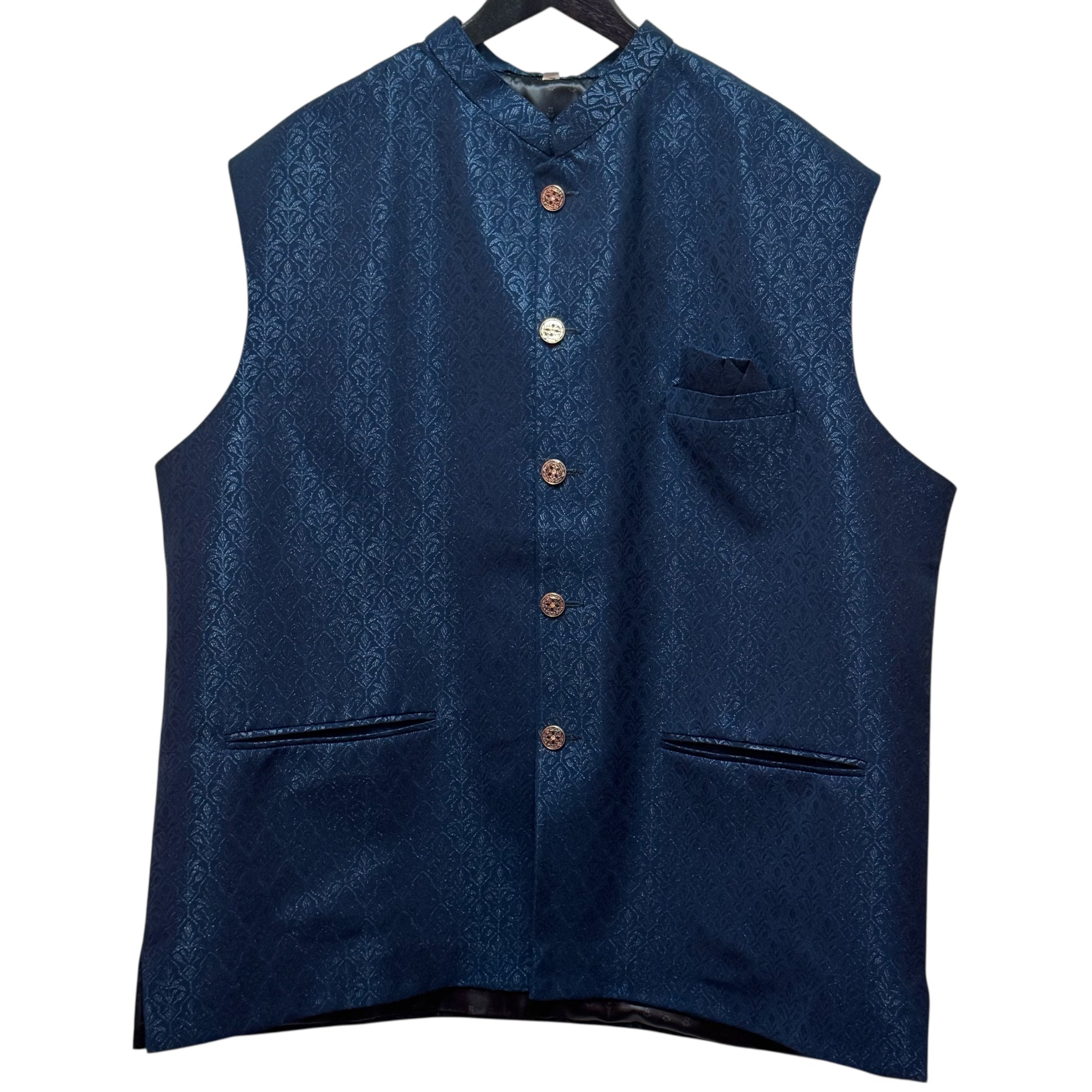 Navy Patta Vest-Size 52 - Vintage India NYC