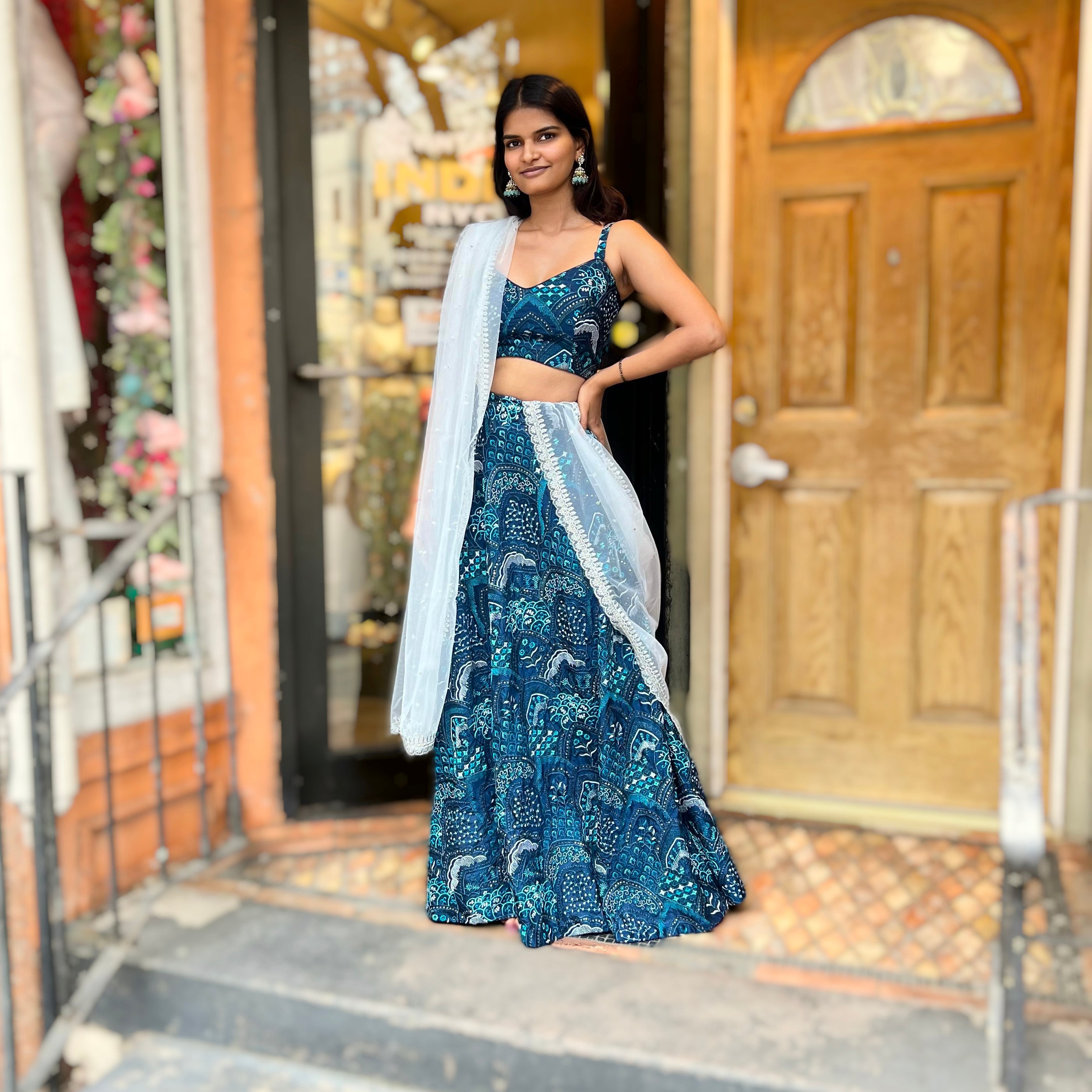 Ocean Heavy Embroidered Lehenga Set