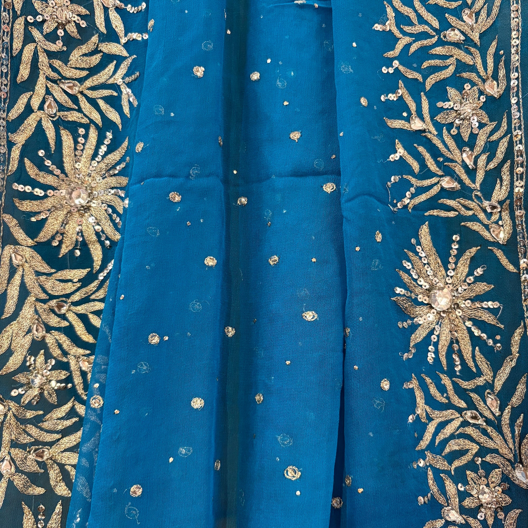 Ocean Zari Embroidered Dupatta