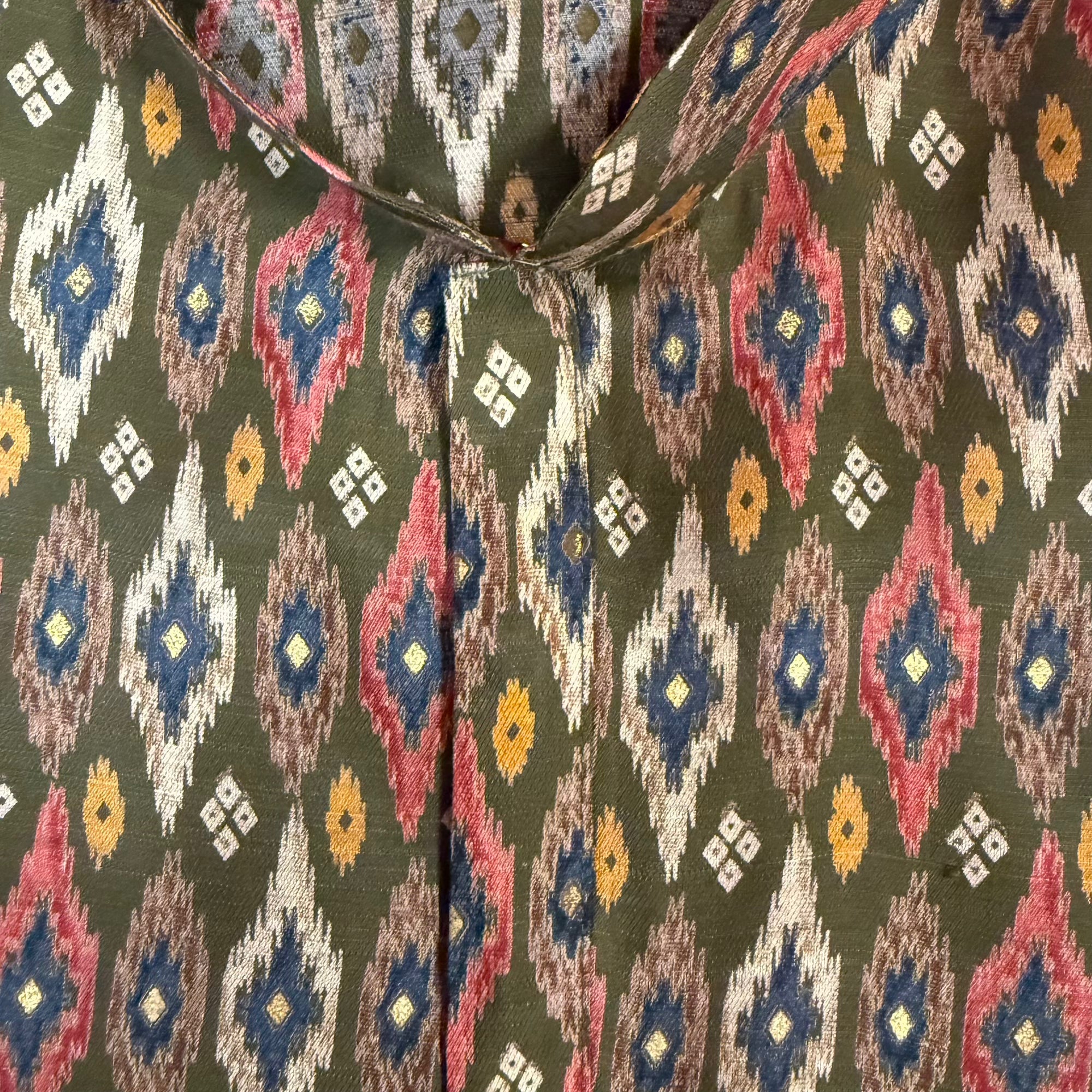 Olive Ikat Kurta