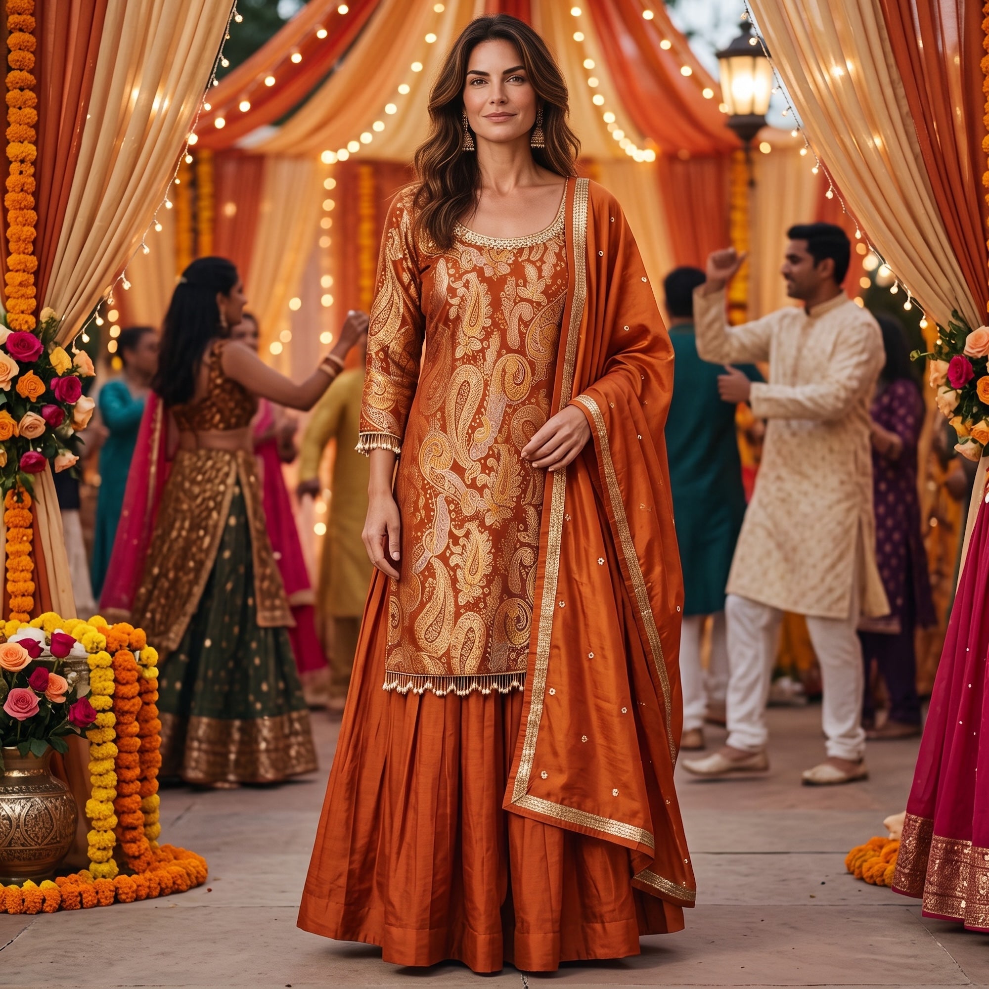 DT Long Top Banarasi Lehengas-3 Colors
