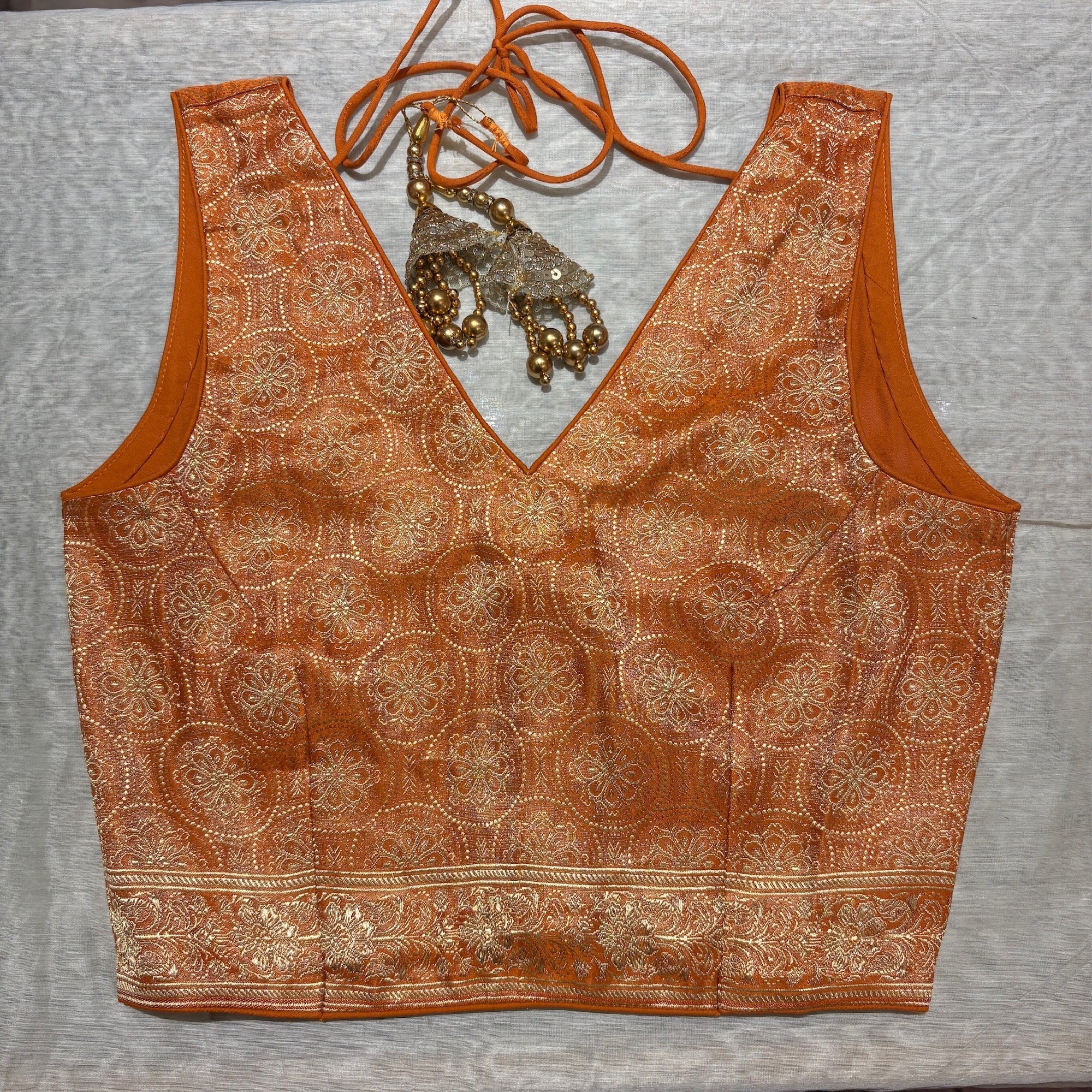 Brocade & Embroidered Saree Blouses 25-Size 30 - Vintage India NYC