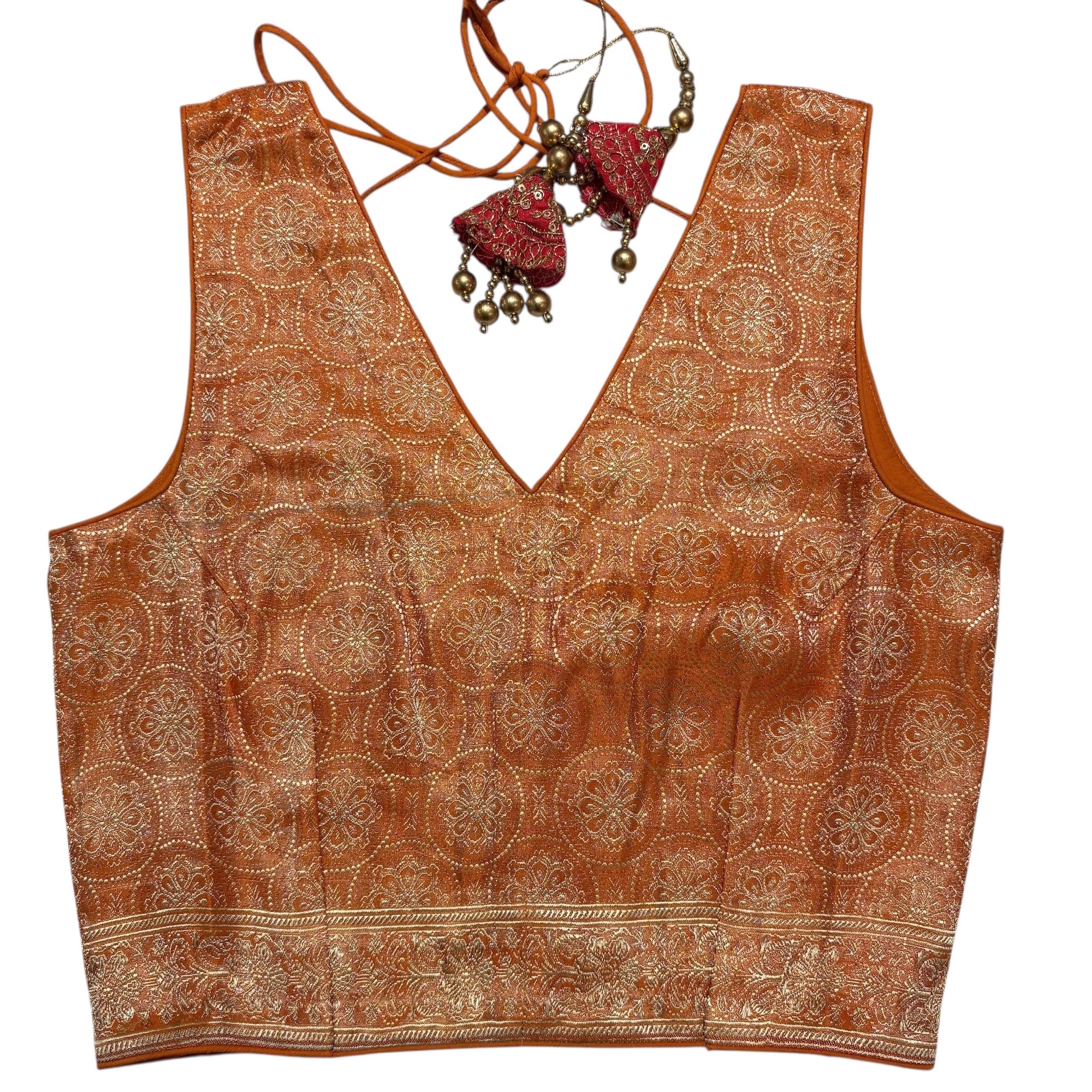 Brocade & Embroidered Saree Blouses 25-Size 28 - Vintage India NYC