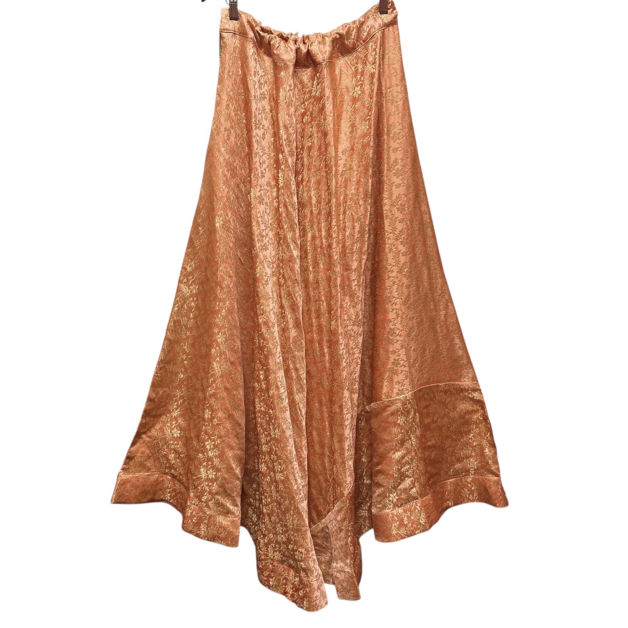 Peach Floral Brocade Lehengas - X Long