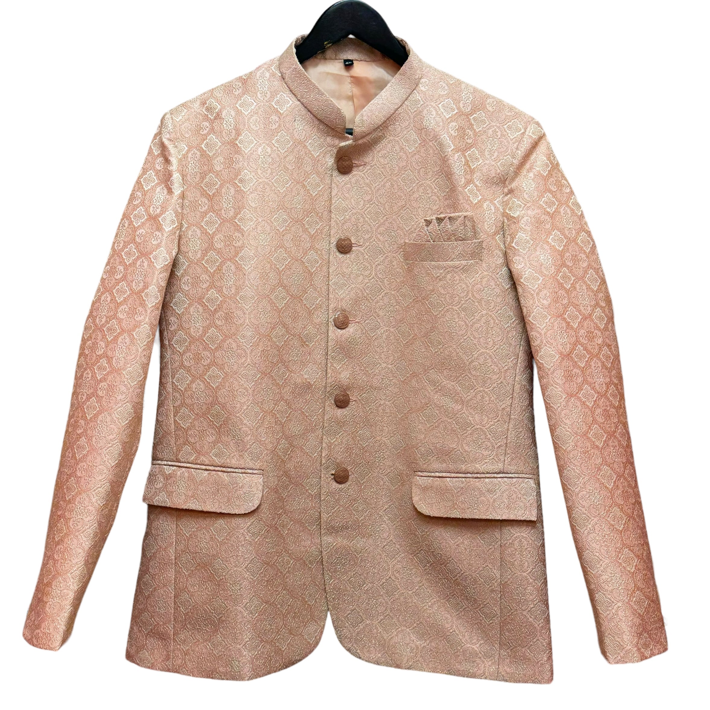 Blush Jacquard Jodhpuri Jacket