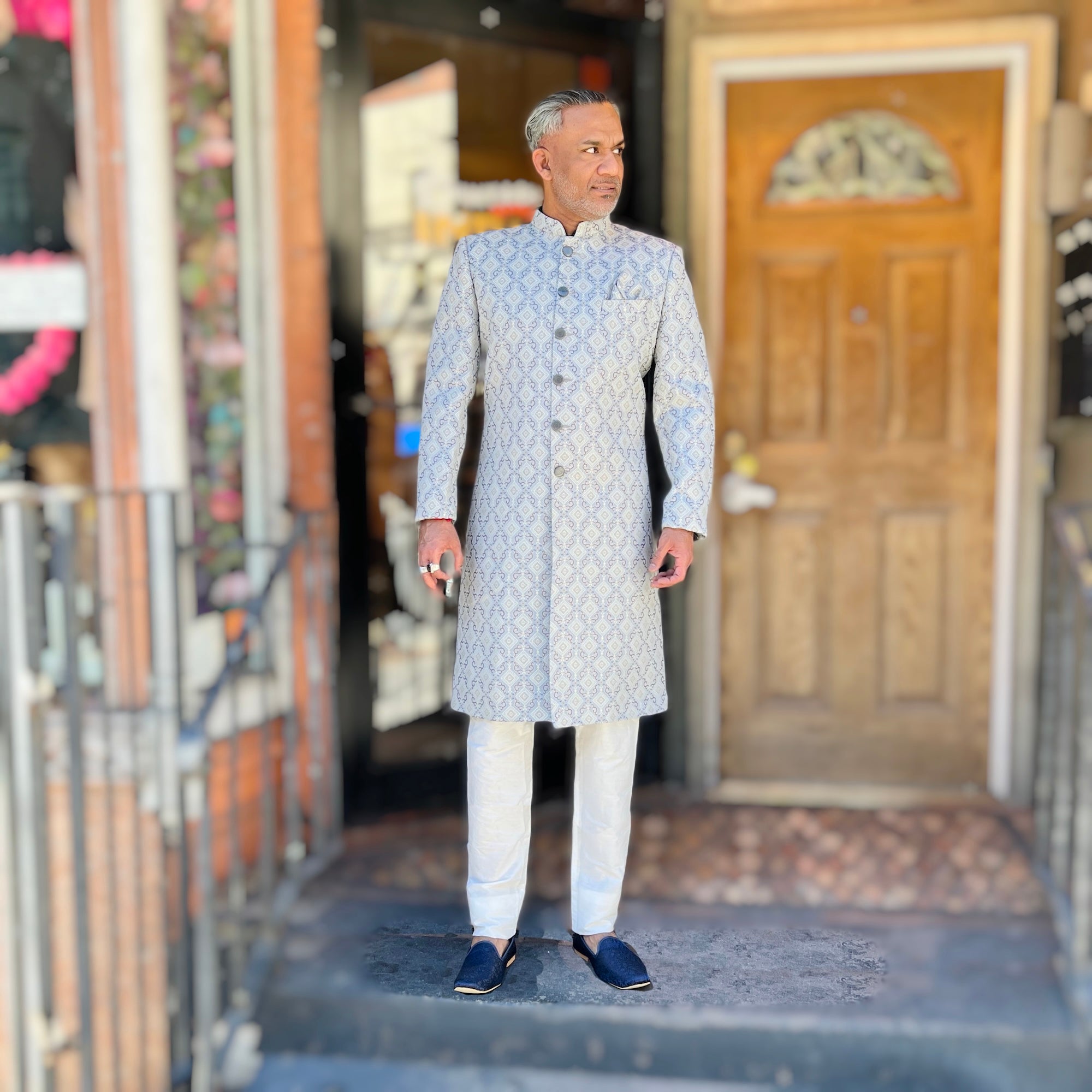 Periwinkle Tile Sherwani