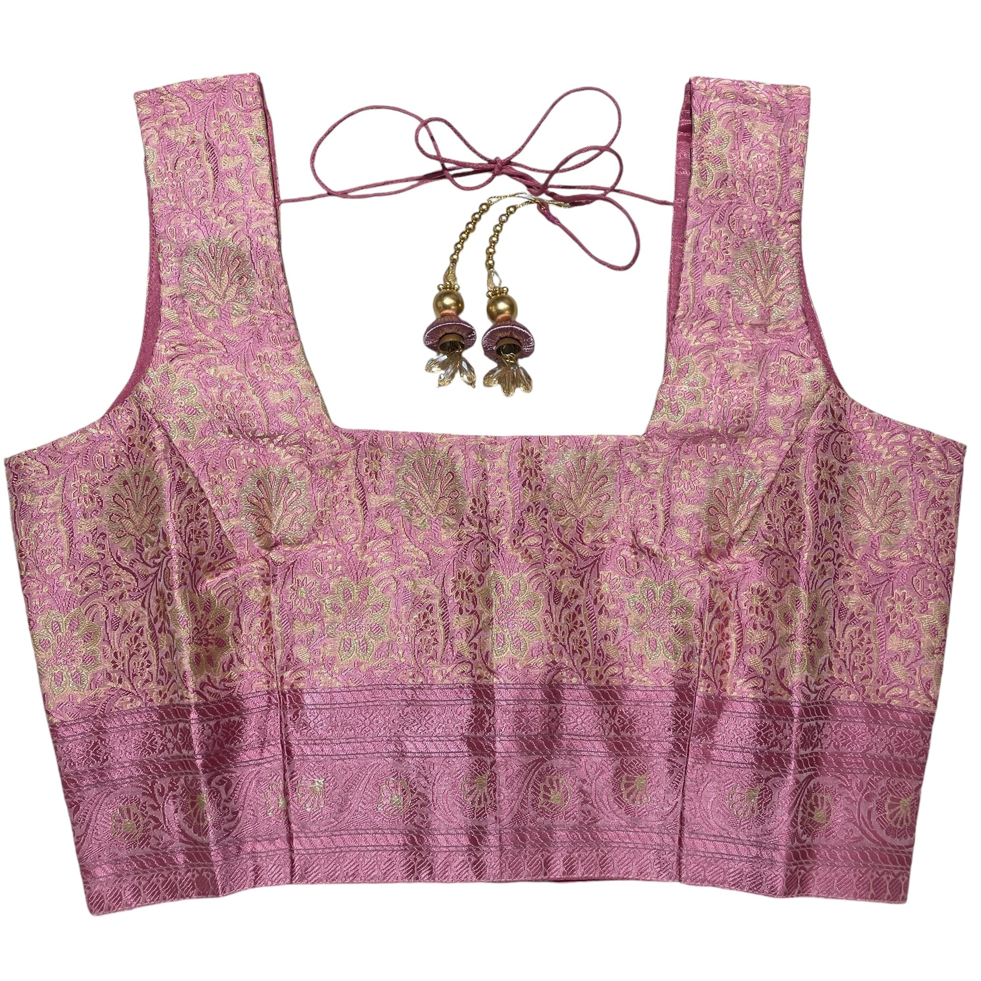 Brocade & Embroidered Saree Blouses 2-Size 34