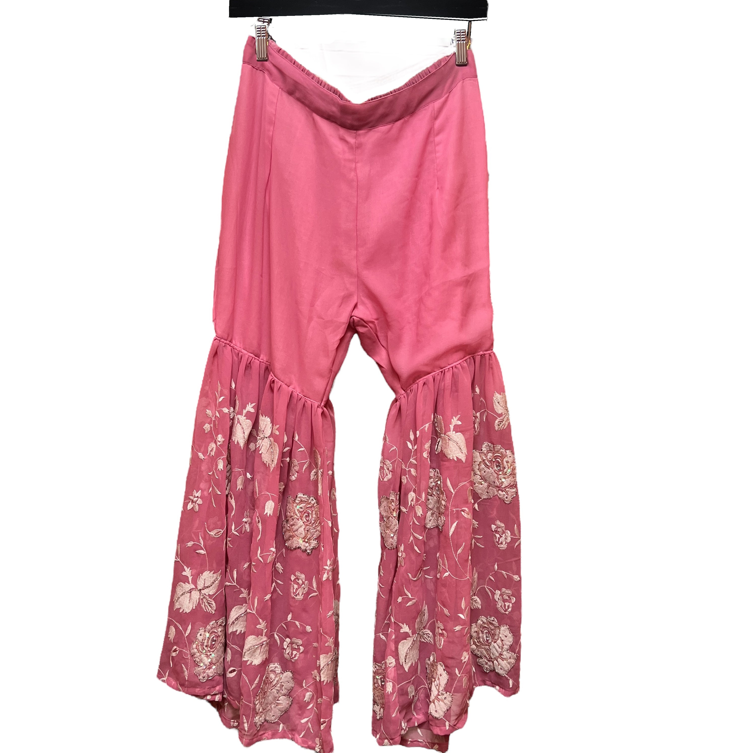 Pink Embroidered Gharara Pants