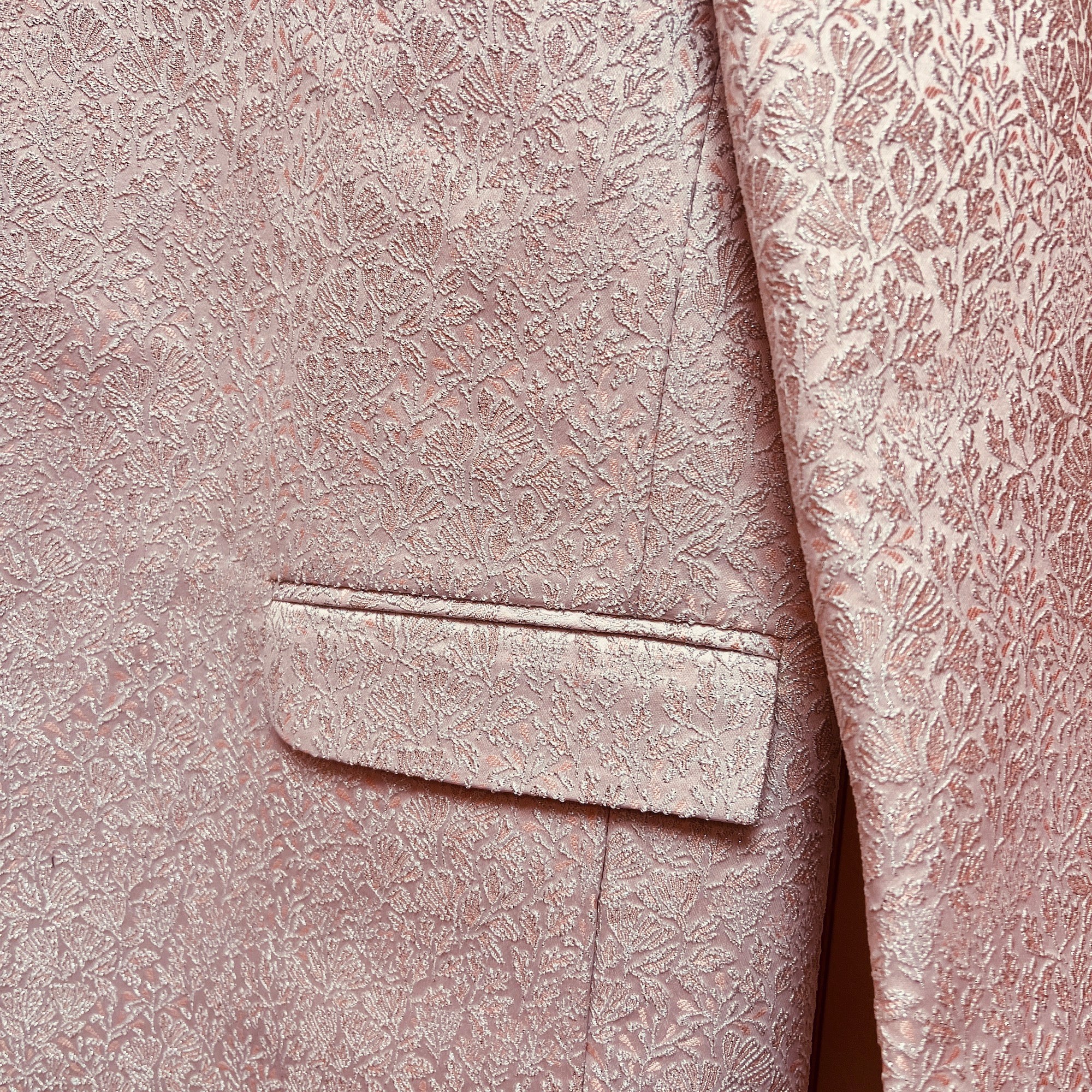 Light Pink Jacquard Jodhpuri Jacket