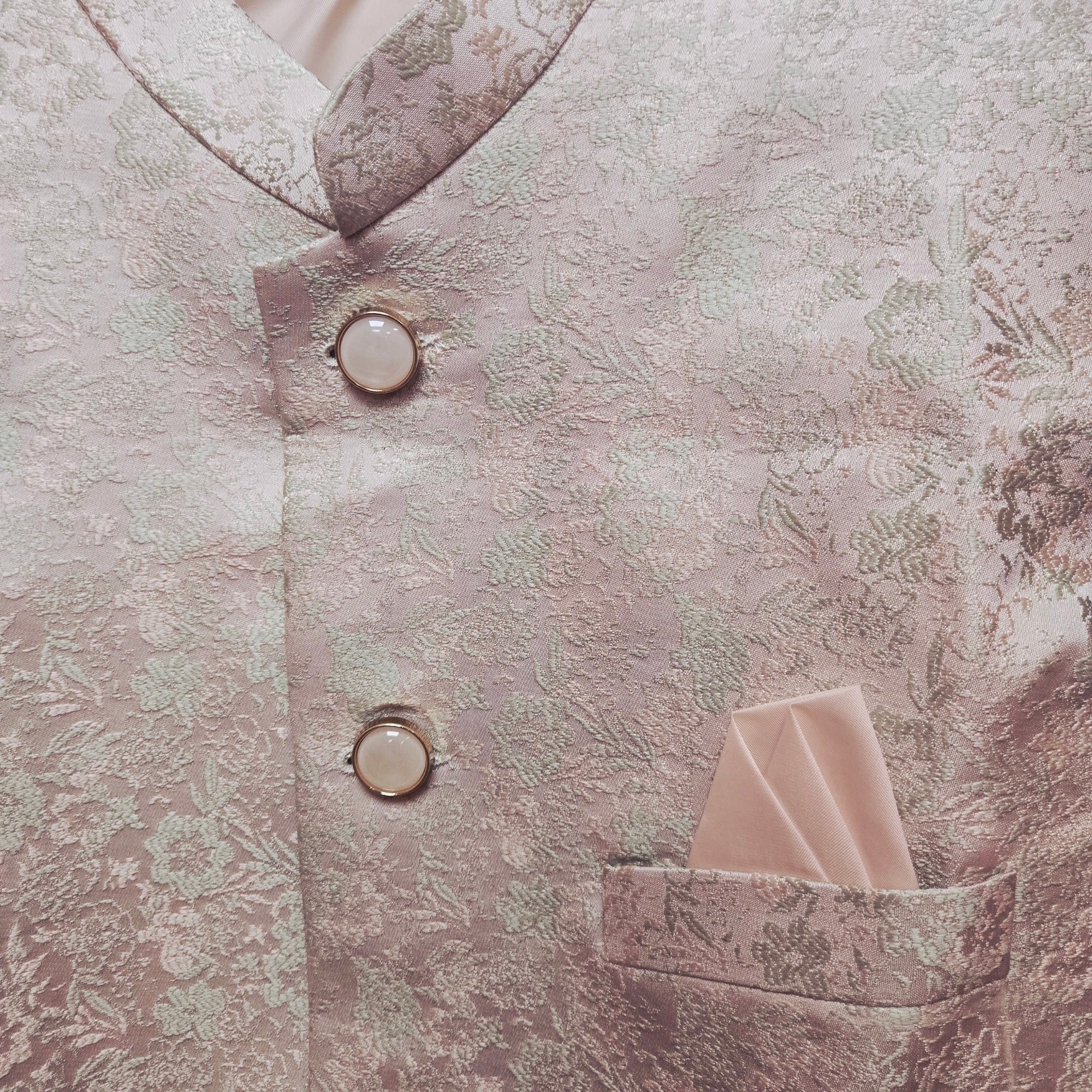 Pink Mint Floral Vest - Vintage India NYC