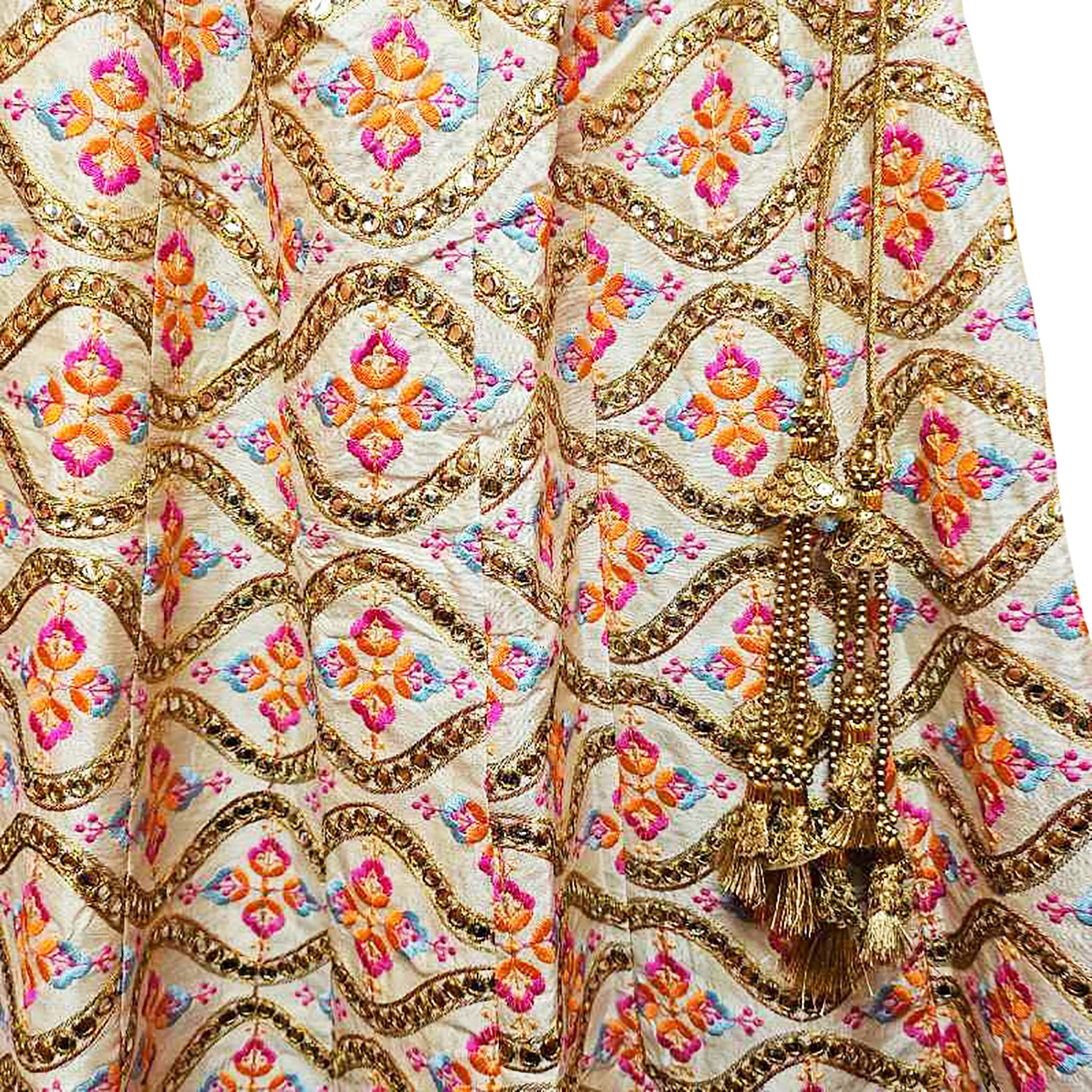 Q Heavy Embroidered Ogee Lehenga - Vintage India NYC