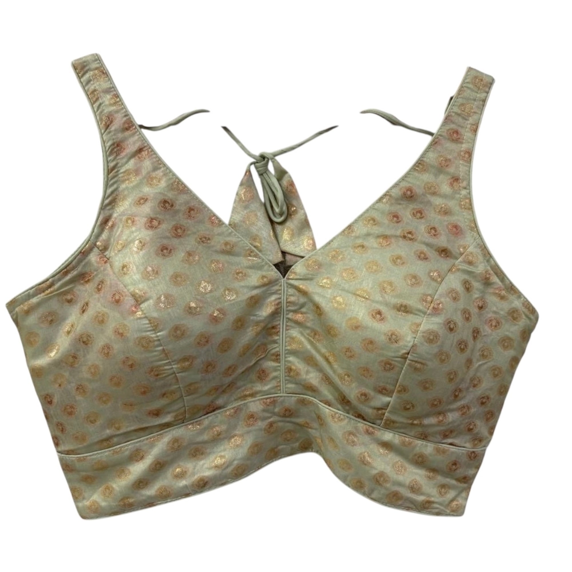 Muted Colors V Neck Choli Blouse -Various - Vintage India NYC