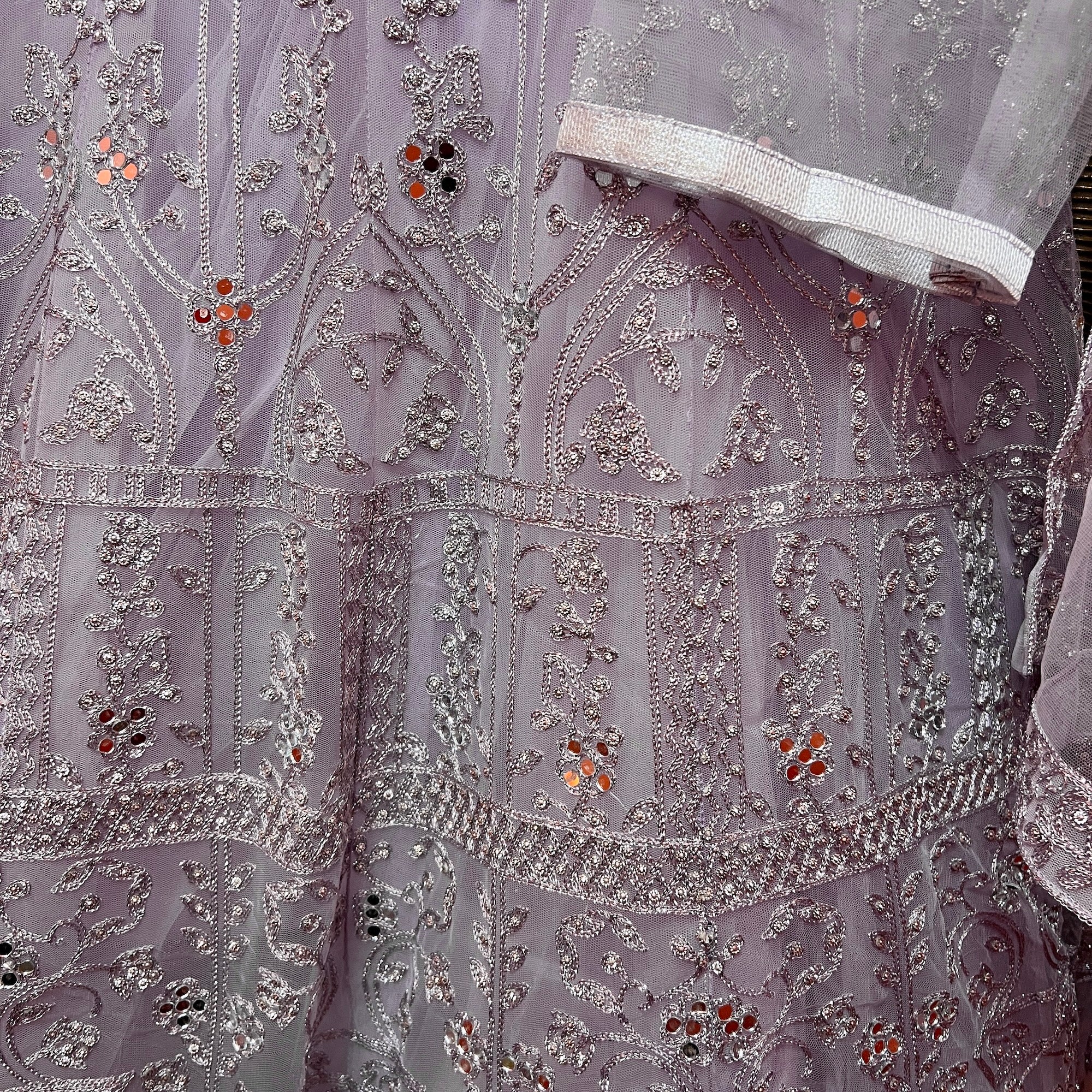 Plus Size Lilac Anarkali Gown - Vintage India NYC