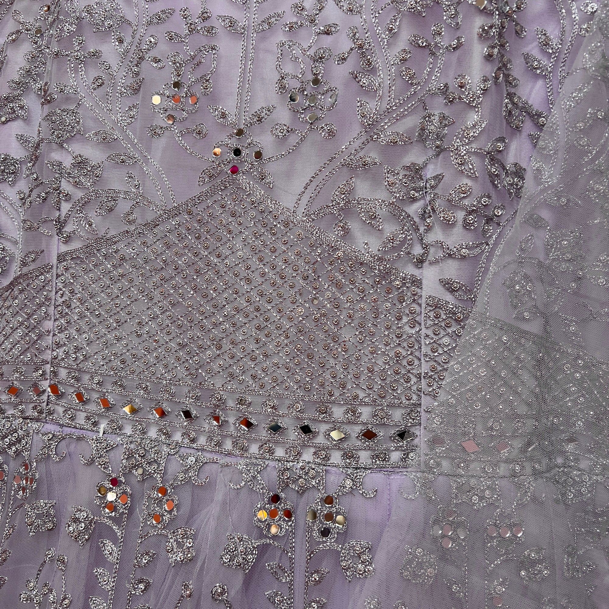 Plus Size Lilac Anarkali Gown - Vintage India NYC