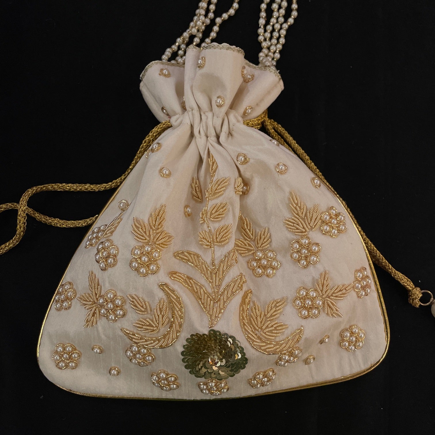 Potli Bags-Pearl & Zardosi Chand